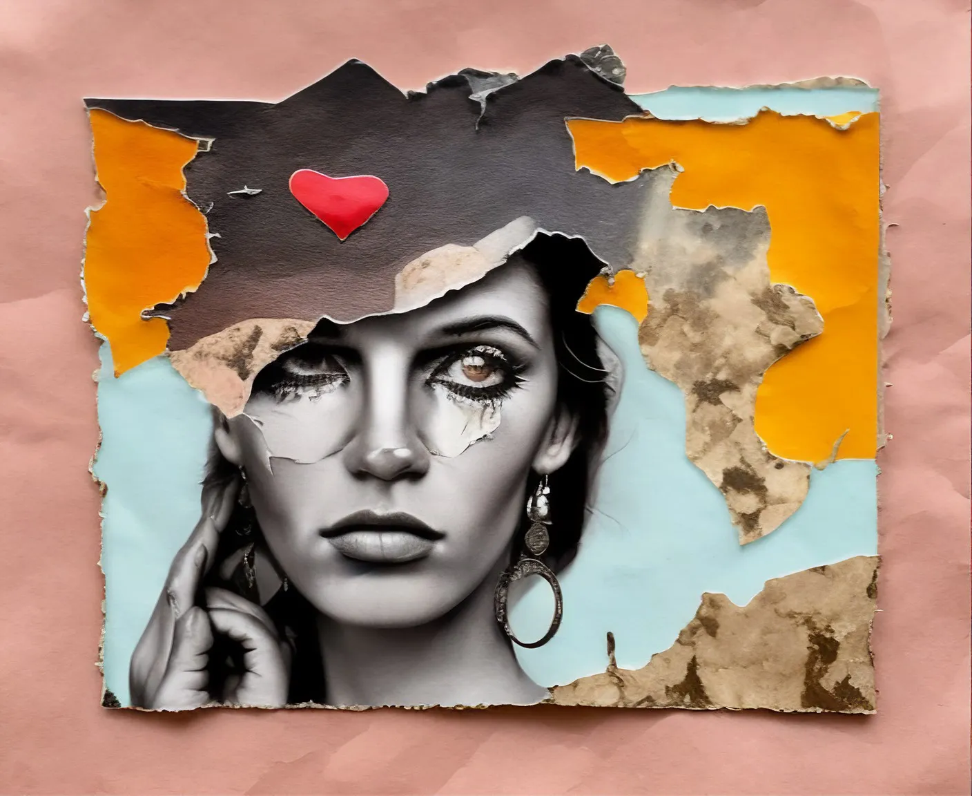 'The Spaces Between Words' is a mono-mixed-media/post-collage series that delves into the inner landscape of human experience. Exploring the unspoken depths of memory, emotion, and identity, it reveals intricate topography within the gaps and nuances of our inner lives.
