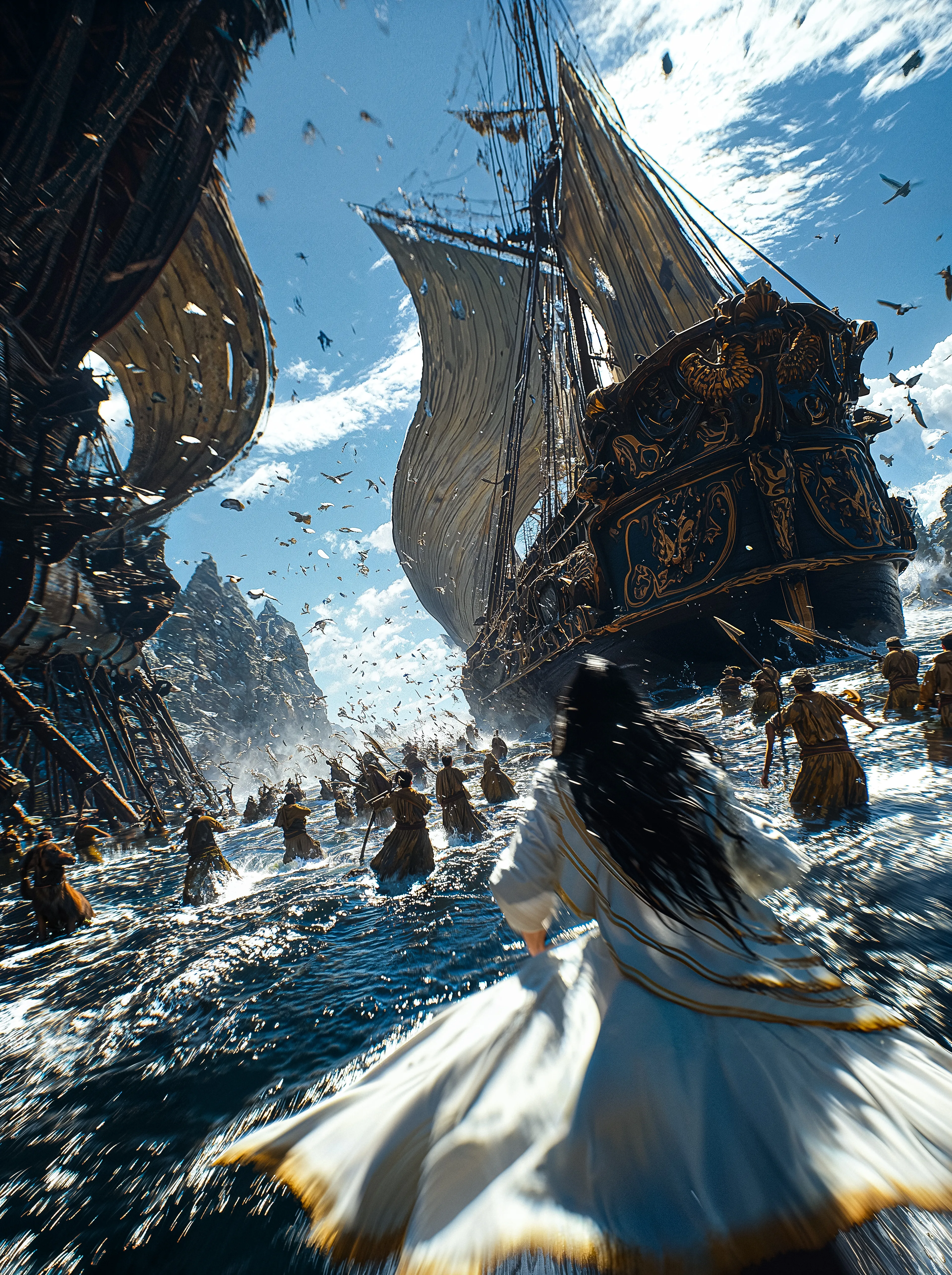 'New Lands' - a mesmerizing NFT collection by Miboso. This collection transports viewers beyond ordinary horizons into a world defined by cosmic wonder, thrilling adventure, and profound mystery. Each of the 300 meticulously crafted pieces is an invitation to sail uncharted waters, illuminated by celestial phenomena and epic storytelling.

Every image captures a unique moment, ranging from tranquil expeditions beneath surreal cosmic vistas to heart-pounding confrontations with elemental forces. Whether you are drawn to tranquil beauty or intense drama, this collection offers an emotional resonance that explores the human spirit’s enduring quest for freedom and discovery.

Priced at an accessible 0.05 ETH per artwork, each NFT stands as both a striking visual masterpiece and a timeless digital asset. The limited collection size ensures exclusivity and collectible appeal, fostering a community of explorers united by imagination, curiosity, and passion.

Embrace your inner voyager—collect, trade, and journey with us through the limitless expanse of the Ethereal Sea. Let's set sail for new lands.
