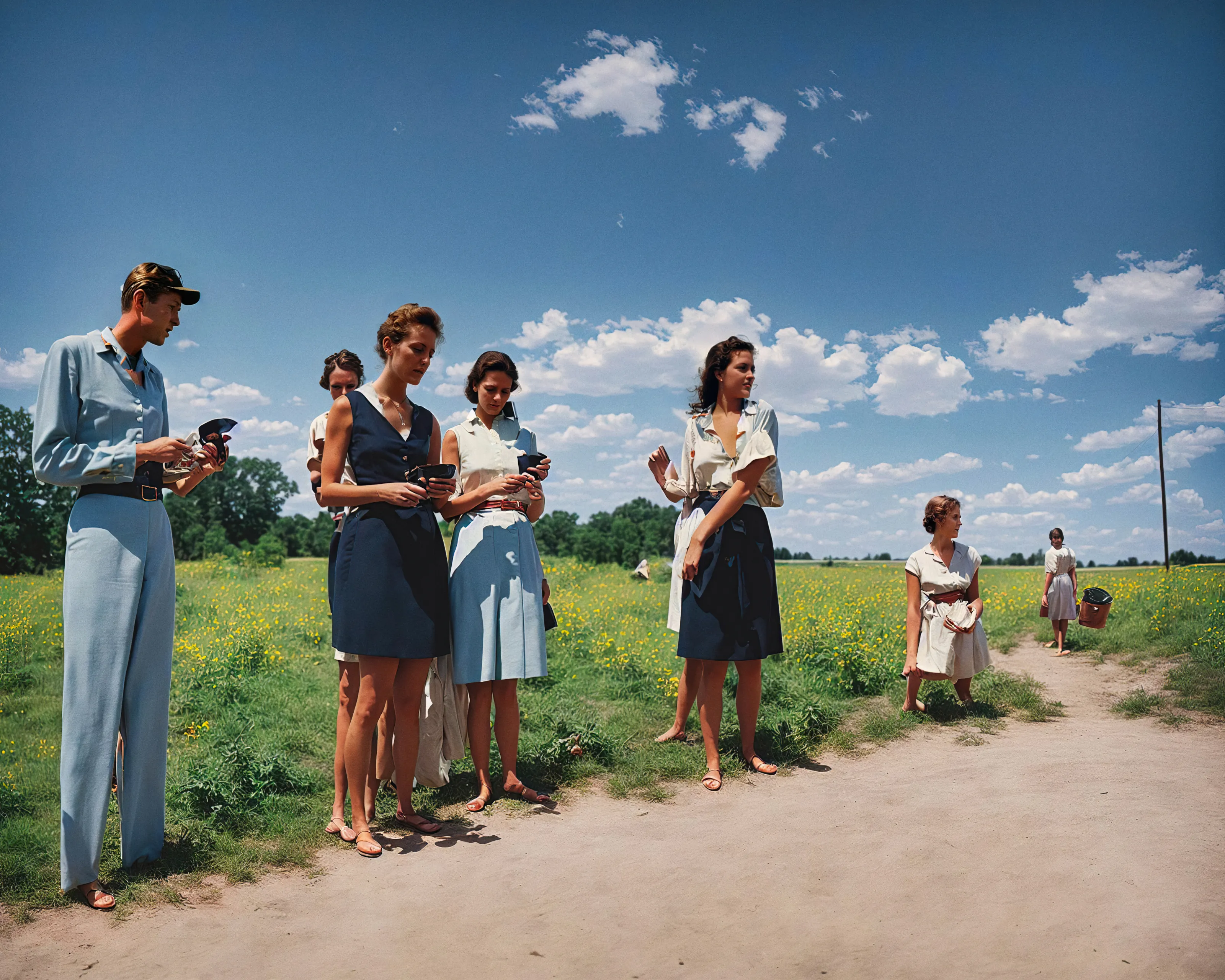 Life In West America is a post-photography project investigating America: the land as a concept, as an ideal, and the stories of the people inhabiting the space. The collection combines the visual language of traditional photography with the limitless artifice of AI, capturing a moment in time and in generative technology. Each of the pieces is generated using custom-trained models specific to this project.