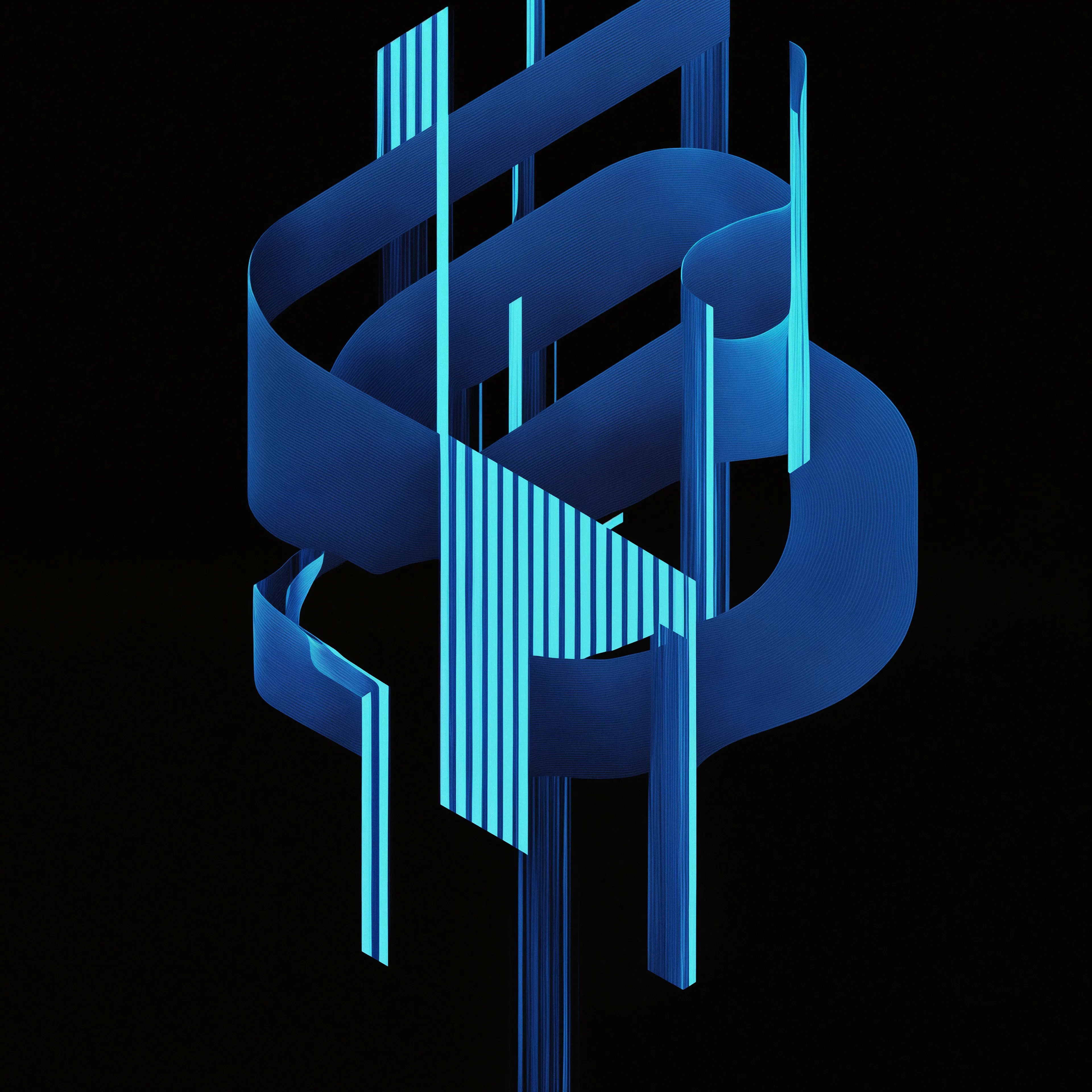 Materia Mania is a collection of abstract, AI generated forms set against a solid black background. The goal of this project was to highlight the emergent and chaotic nature of diffusion models by reinforcing their tendency to create artifacting shapes and textures.