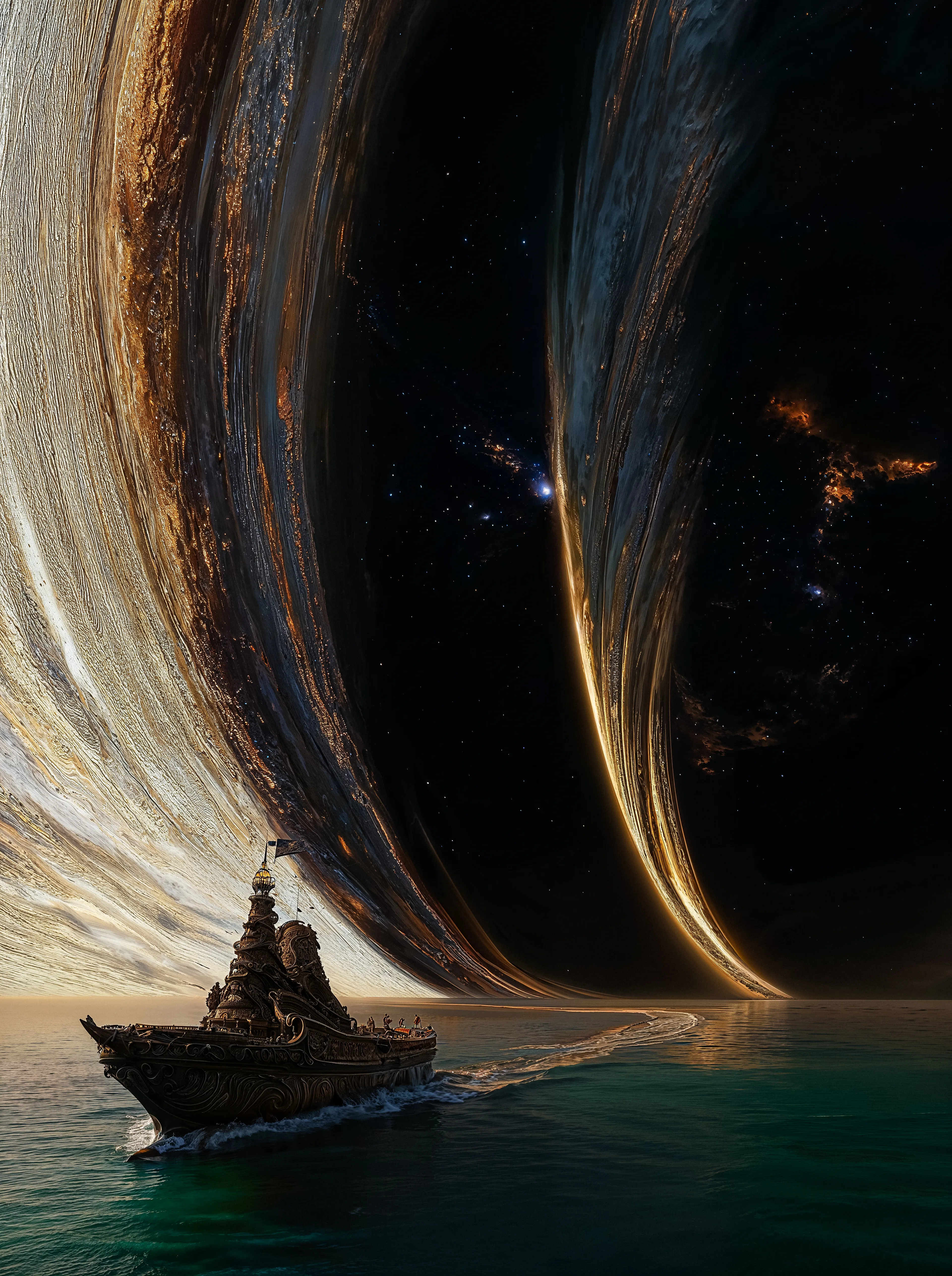 'New Lands' - a mesmerizing NFT collection by Miboso. This collection transports viewers beyond ordinary horizons into a world defined by cosmic wonder, thrilling adventure, and profound mystery. Each of the 300 meticulously crafted pieces is an invitation to sail uncharted waters, illuminated by celestial phenomena and epic storytelling.

Every image captures a unique moment, ranging from tranquil expeditions beneath surreal cosmic vistas to heart-pounding confrontations with elemental forces. Whether you are drawn to tranquil beauty or intense drama, this collection offers an emotional resonance that explores the human spirit’s enduring quest for freedom and discovery.

Priced at an accessible 0.05 ETH per artwork, each NFT stands as both a striking visual masterpiece and a timeless digital asset. The limited collection size ensures exclusivity and collectible appeal, fostering a community of explorers united by imagination, curiosity, and passion.

Embrace your inner voyager—collect, trade, and journey with us through the limitless expanse of the Ethereal Sea. Let's set sail for new lands.