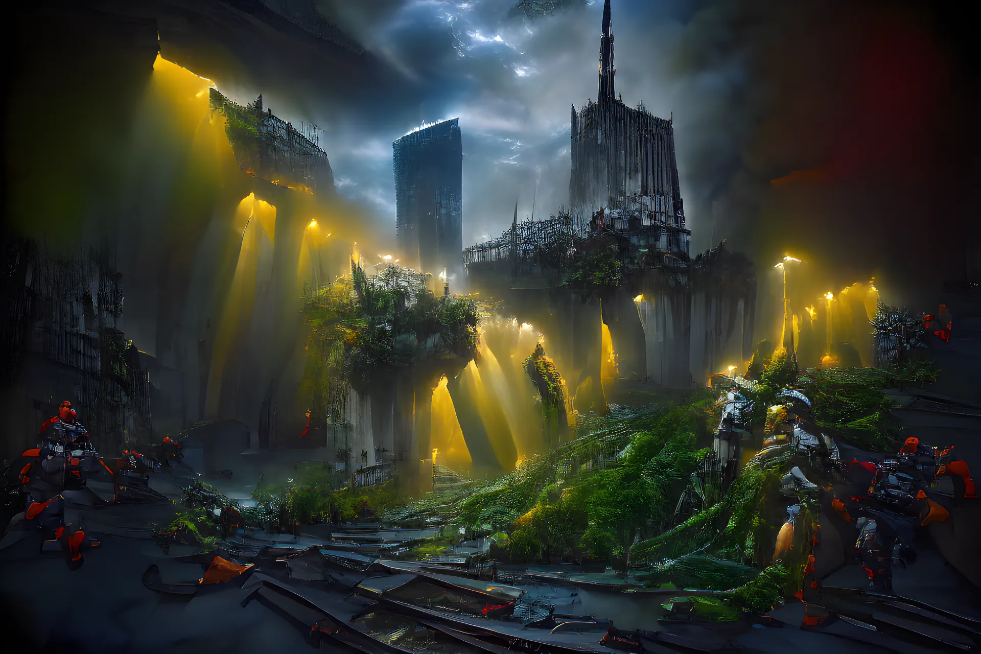 DreamScapes is an attempt to recreate the fantastical dreamworlds we all experience every night through the lens of AI. By combining the power of language interpretation and visual perception using a highly customized VQGAN+CLIP pipeline, the pieces in this collection each evoke their own unique dreamworld that should be experienced rather than understood.