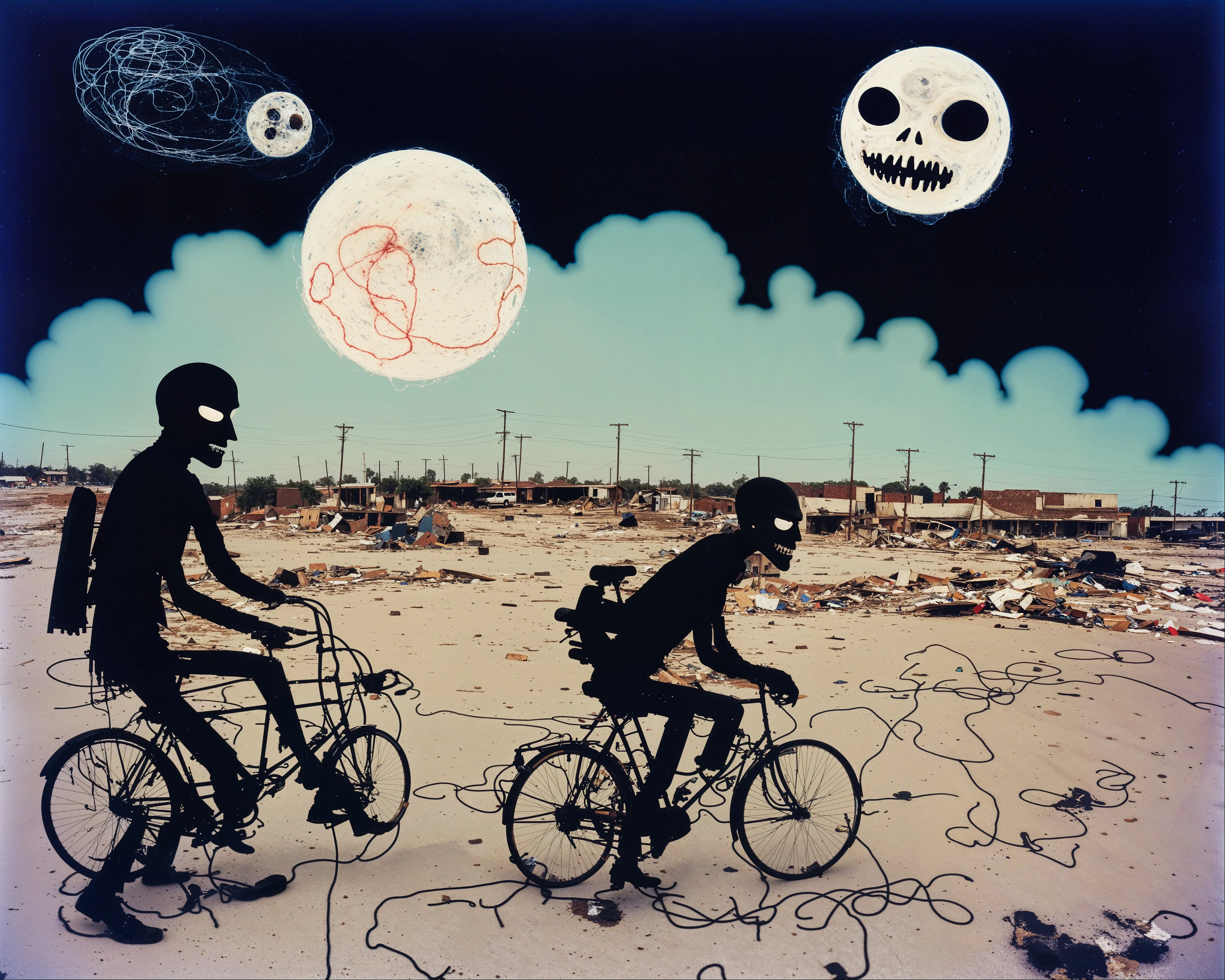The Rapture breaks away from conventional futuristic depictions, revealing a future where AI’s rise leads humanity into a vortex of existential absurdity and fragmented realities, eroding meaning day by day. Through 300 pieces, Wubbushi presents a bold new visual language, imagining a world where humanity spirals into a chaotic identity crisis. Yet, within the collapse, hints of rebirth emerge, suggesting a future where new purpose might still be found amidst the chaos.
