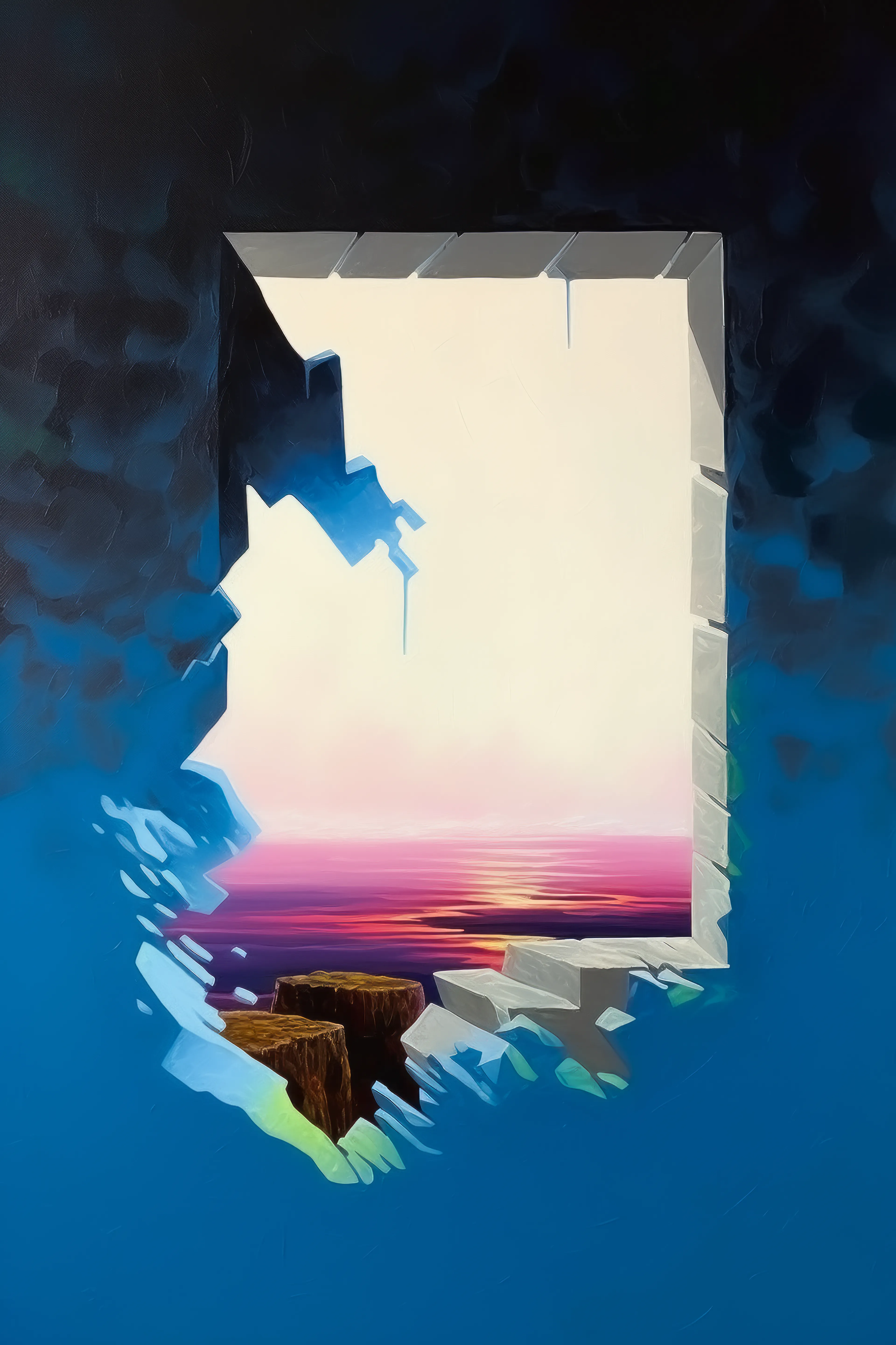 A collection of artwork exploring the concept of windows being portals, presenting glimpses into various realities. As observers, we often find ourselves incapable of altering circumstances or participating in them. Inspired by my love of film, and how it can make us feel as if we are part of another world, another place in time. Whether it be close to our reality or far from it. The window acts as a boundary, confining us to the role of mere spectators, whether our reaction is one of dread or fascination.