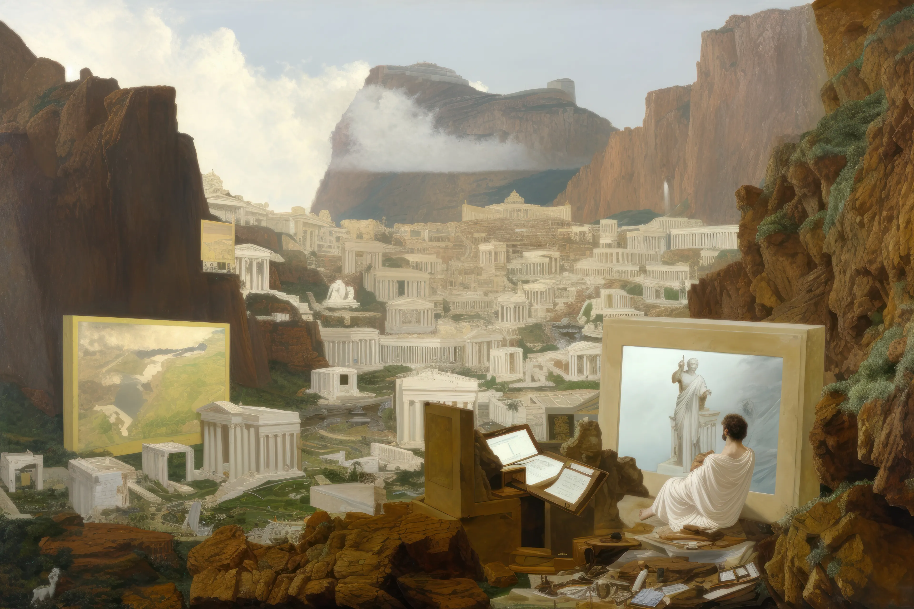 Elemental Creation captures the emotional rollercoaster that artists experience during their creative journey. It showcases the interplay between technology, economics, and artistic expression while symbolizing the intersection of ancient and modern art. The collection is a reflection of the ongoing dialogue between the past and present, set in the context of NFTs and AI art. Above all, it serves as a profound reminder of the essential human desire for creative expression that remains unchanging, even as the tools and methods of art continue to evolve over time. elementalcreation.xyz