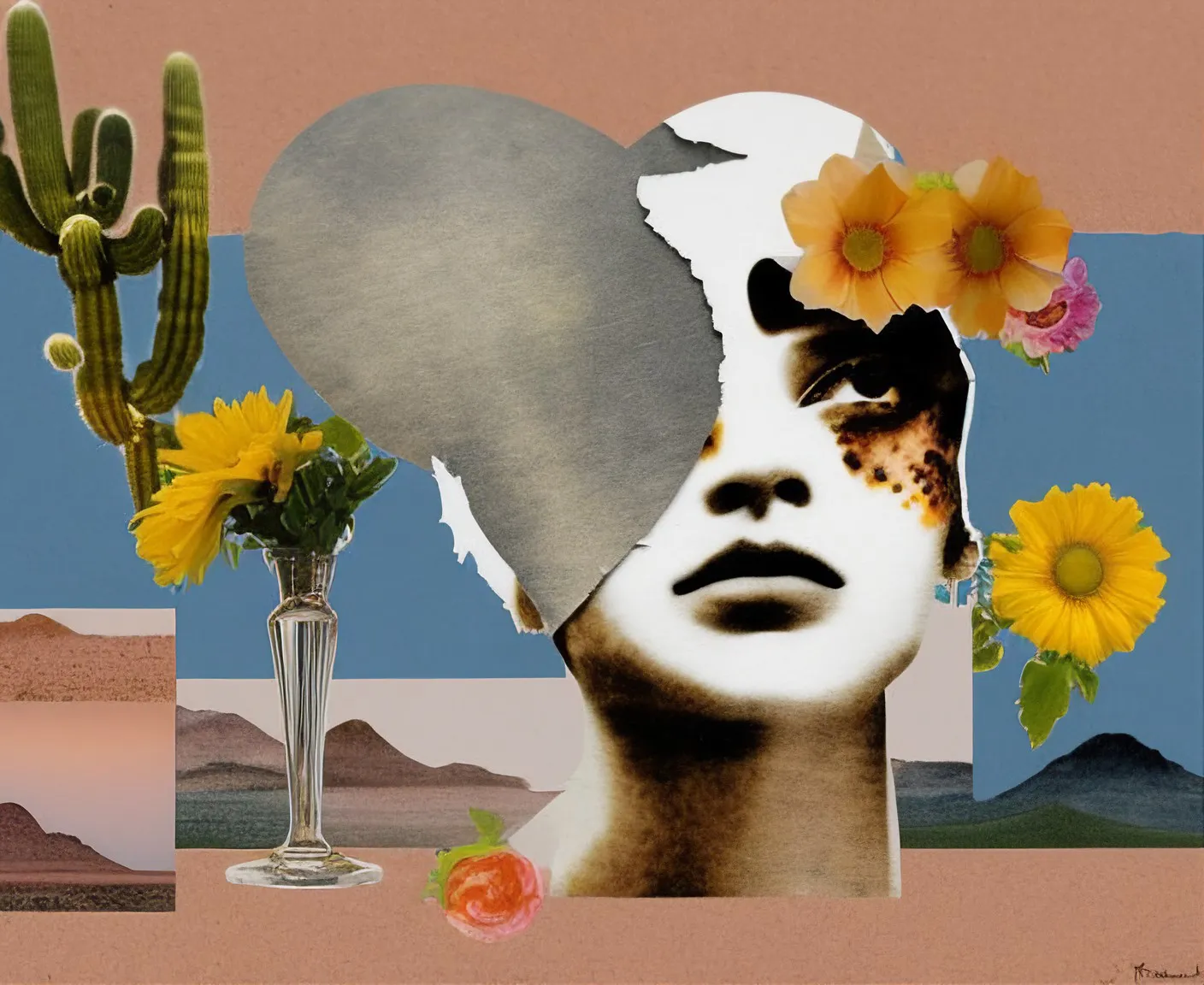 'The Spaces Between Words' is a mono-mixed-media/post-collage series that delves into the inner landscape of human experience. Exploring the unspoken depths of memory, emotion, and identity, it reveals intricate topography within the gaps and nuances of our inner lives.