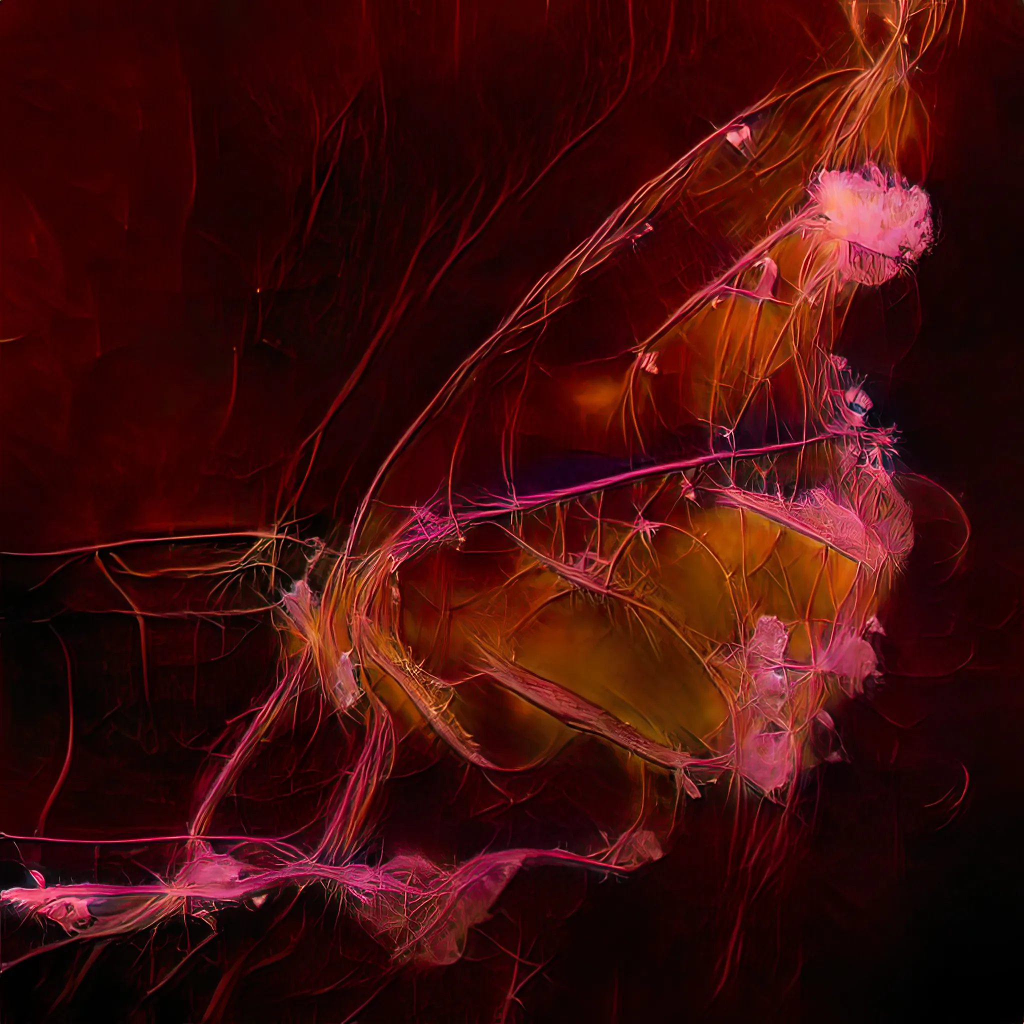 Caterpillar. Chrysalis. Butterfly. Each word immediately understood as part of a three-part process of metamorphosis, this story we know. It is also the story of many, from the aquatic, for instance the jellyfish who experiences not one, but no less than six vibrantly diverse stages during their life-cycles. Yet, commonly these are transformative states that we have no associative image of, they are stories untold. These works form a speculative mapping through creating mutating chimera that attempt to map the limits of our knowledge by infusing a familiar story with an essential “jellyfishness” as its most commonly associated. The caterpillar, a gelatinous beginning. The ghostly traces of the metamorphic vessel, the chrysalis. The emergent finale, the vividly iconic butterfly as an airy, ethereal figure. None of these chimera come close to the jellyfish. We know nothing more of these soft, shifting others. They are but tales who quietly ask us to carefully enquire deeper, below the waves. To spend time in those deep depths. To gaze and listen long enough to learn the stories of those who live lives as alien to us as we are to them.