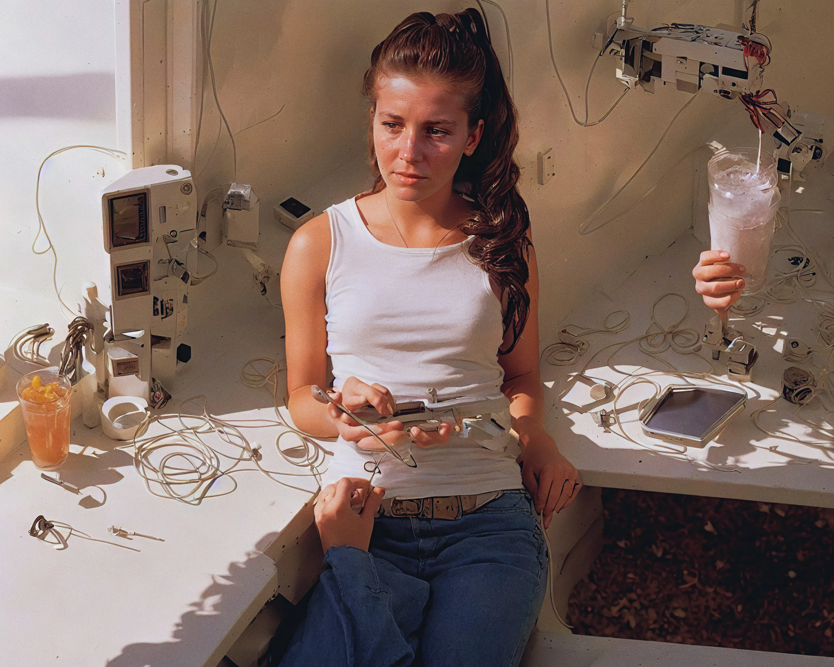 Life In West America is a post-photography project investigating America: the land as a concept, as an ideal, and the stories of the people inhabiting the space. The collection combines the visual language of traditional photography with the limitless artifice of AI, capturing a moment in time and in generative technology. Each of the pieces is generated using custom-trained models specific to this project.
