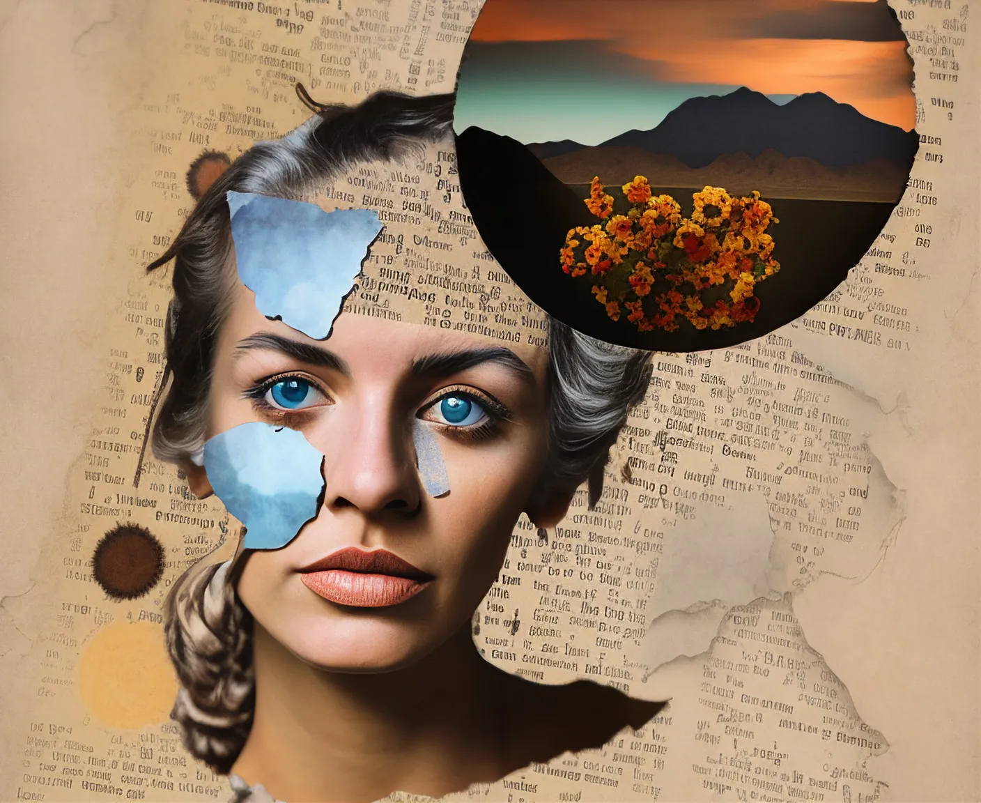 'The Spaces Between Words' is a mono-mixed-media/post-collage series that delves into the inner landscape of human experience. Exploring the unspoken depths of memory, emotion, and identity, it reveals intricate topography within the gaps and nuances of our inner lives.