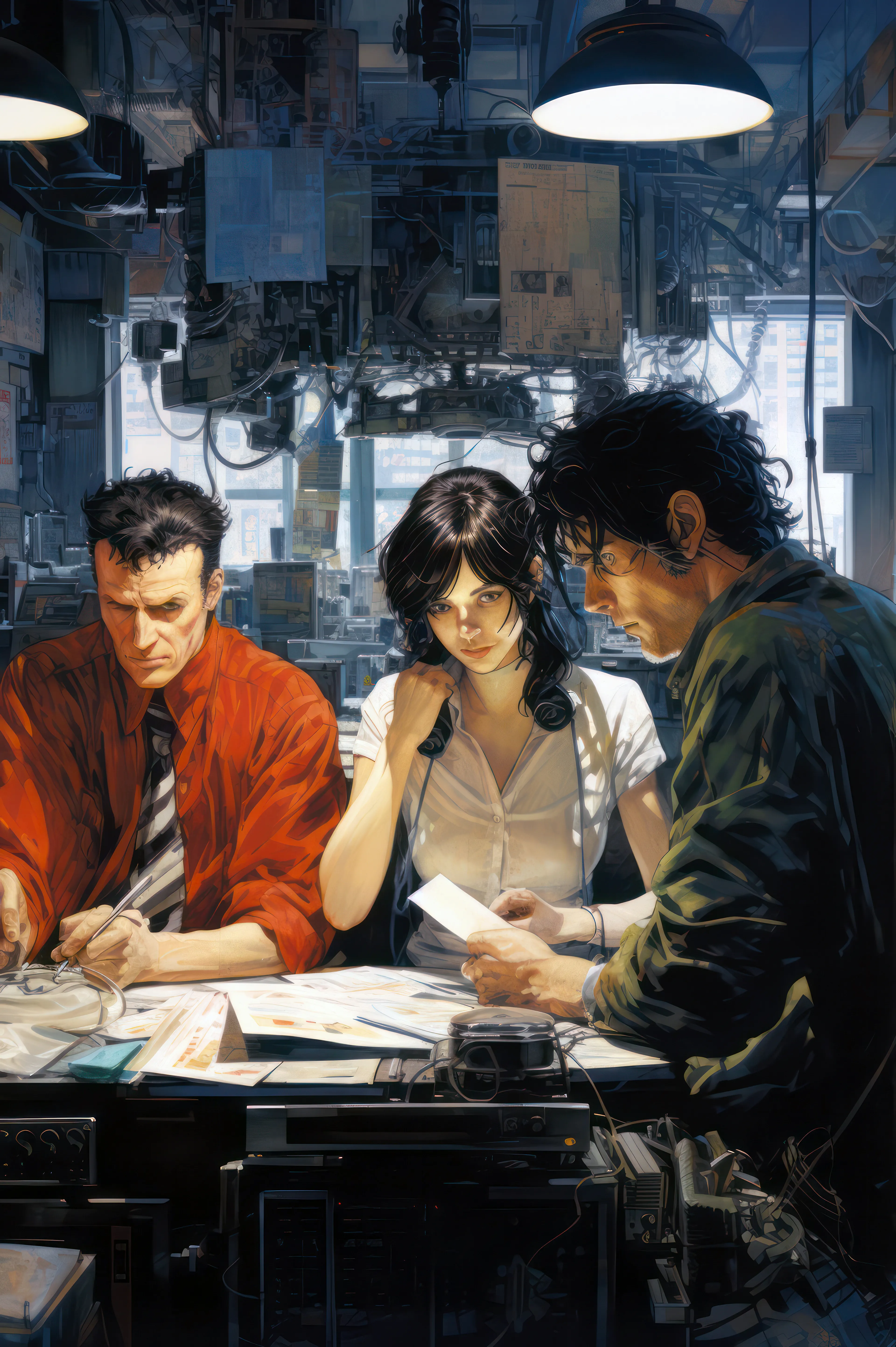 Hiroshi confides in his close friends, Aya and Kenji, about his findings. Aya, a skilled hacker, helps Hiroshi gather more evidence, while Kenji, an ethical AI developer, is horrified by the implications of Project Ascend.
