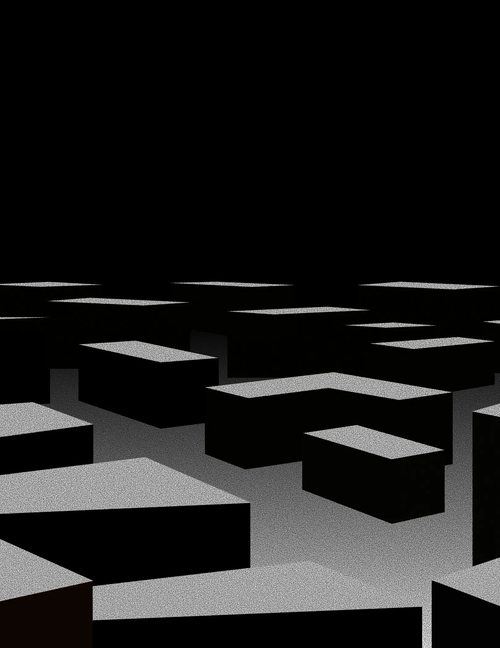 "The place where everything happens behind walls, where the stories stay hidden, and the truths don’t appear. The mystery is the point, the silence is its identity."

The concept is built around dark business, the structures don't welcome anyone in. No doors, no windows. Nothing that lets you see inside, and nothing that lets anyone escape. The buildings are keeping secrets, and there’s a whole world inside that you’re not supposed to enter.