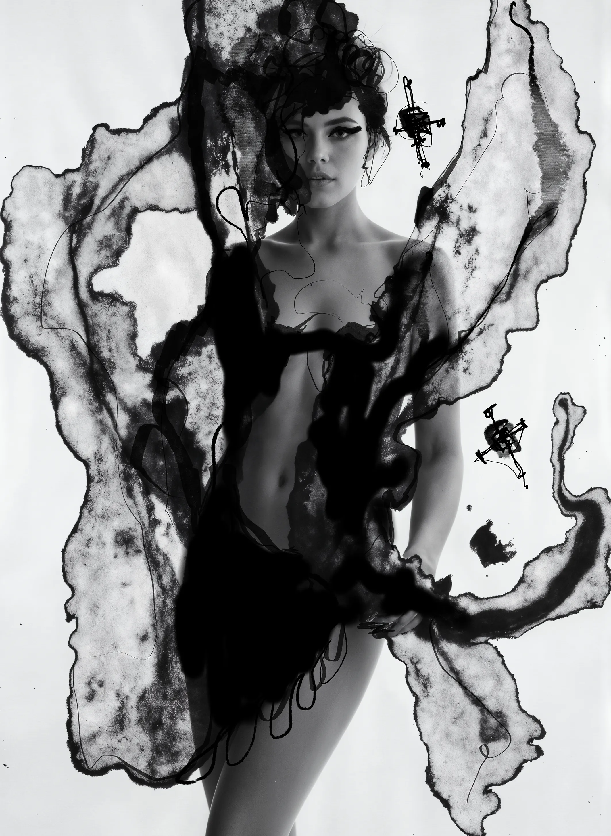 AI and Ink Intervention, Miss AL Simpson, 2025.