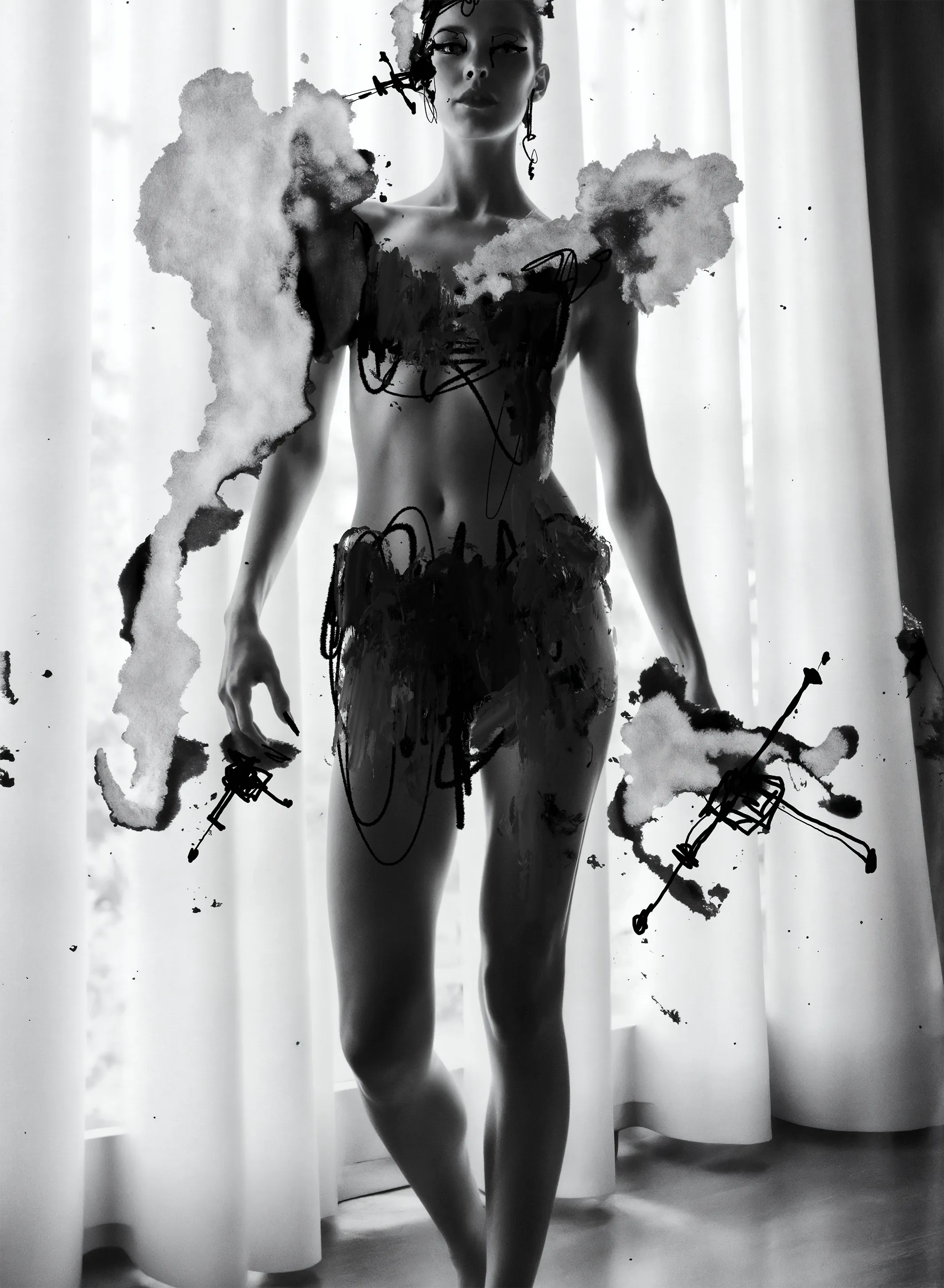 AI and Ink Intervention, Miss AL Simpson, 2025.