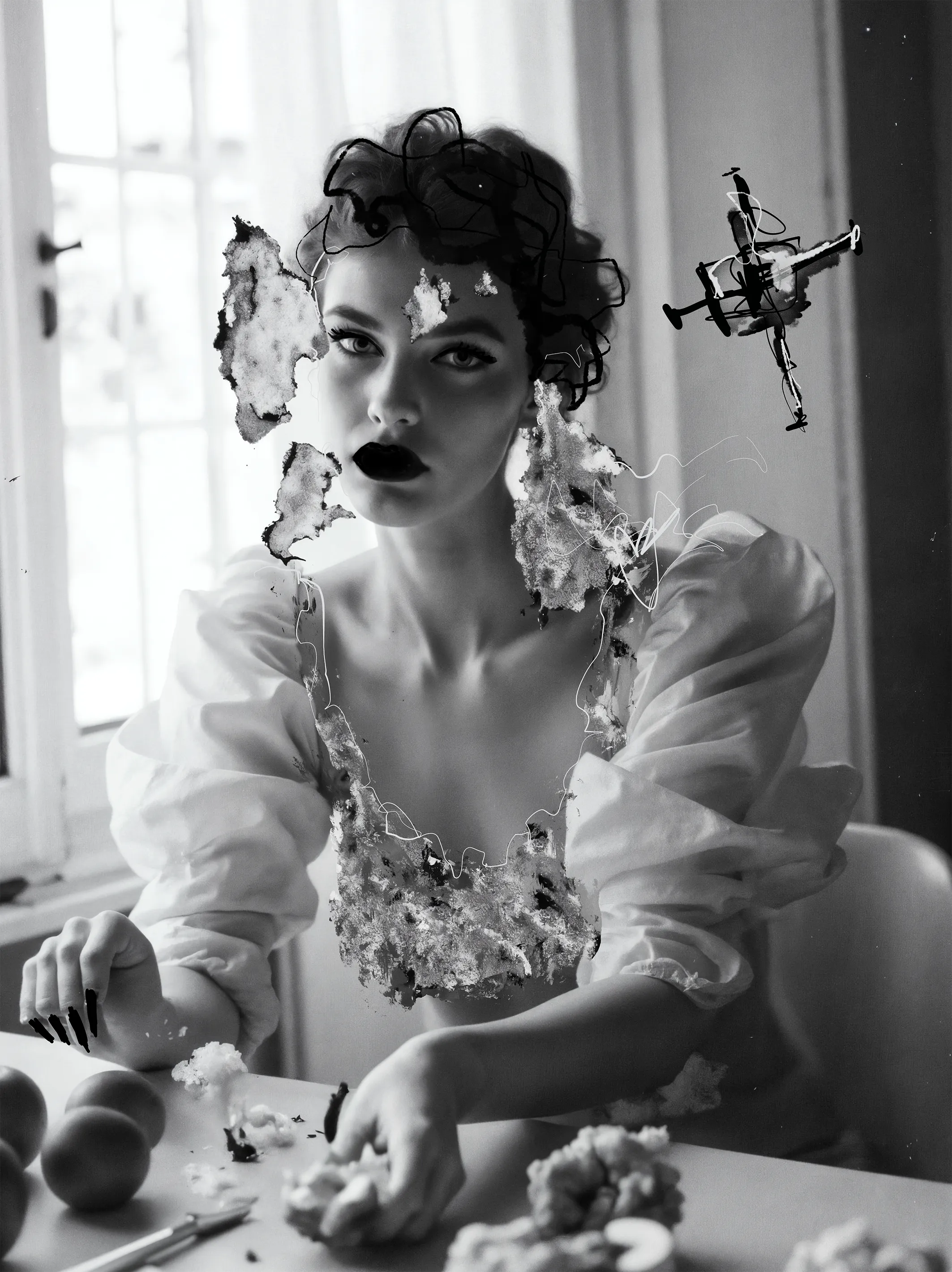 AI and Ink Intervention, Miss AL Simpson, 2025.