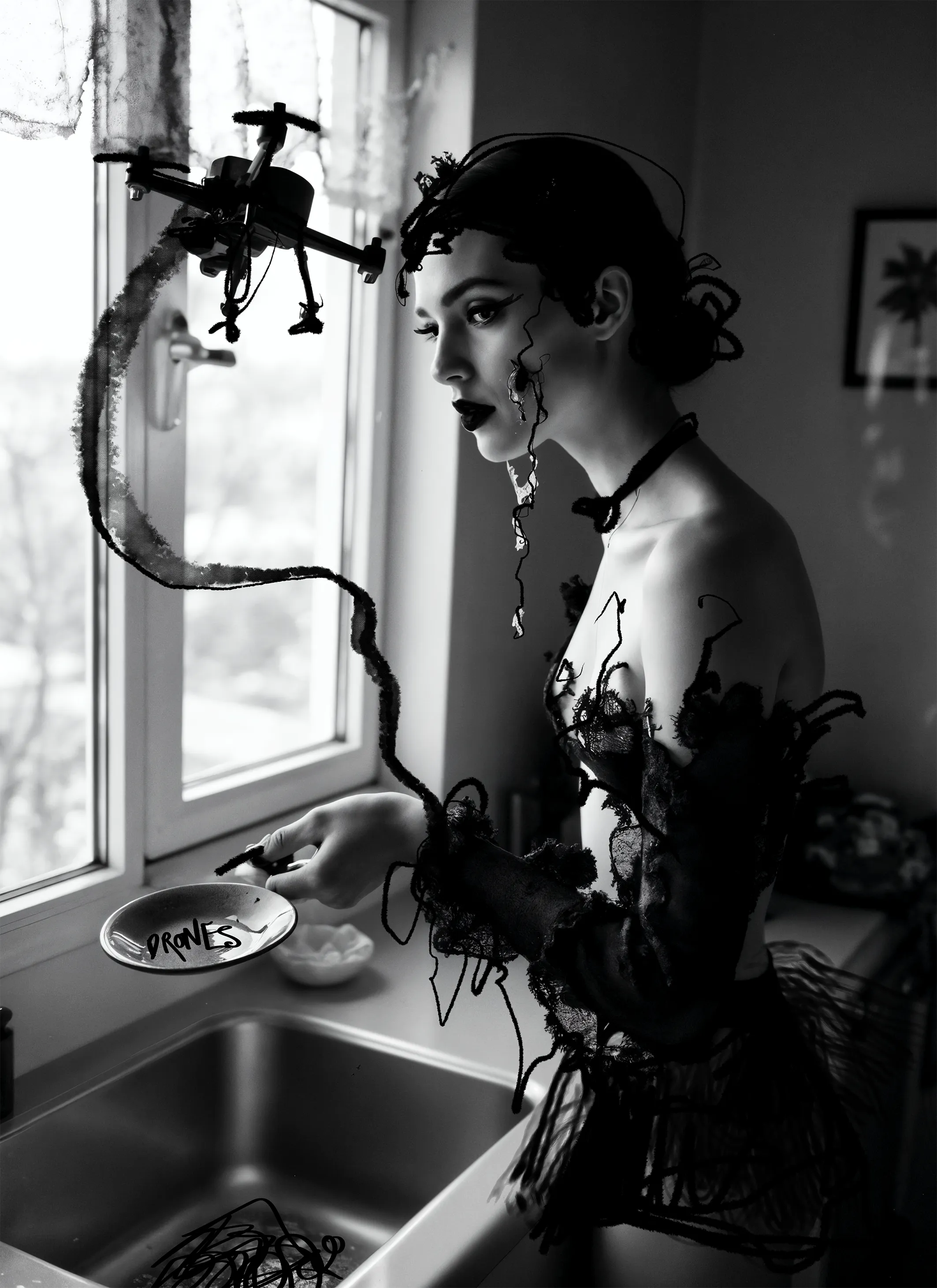 AI and Ink Intervention, Miss AL Simpson, 2025.