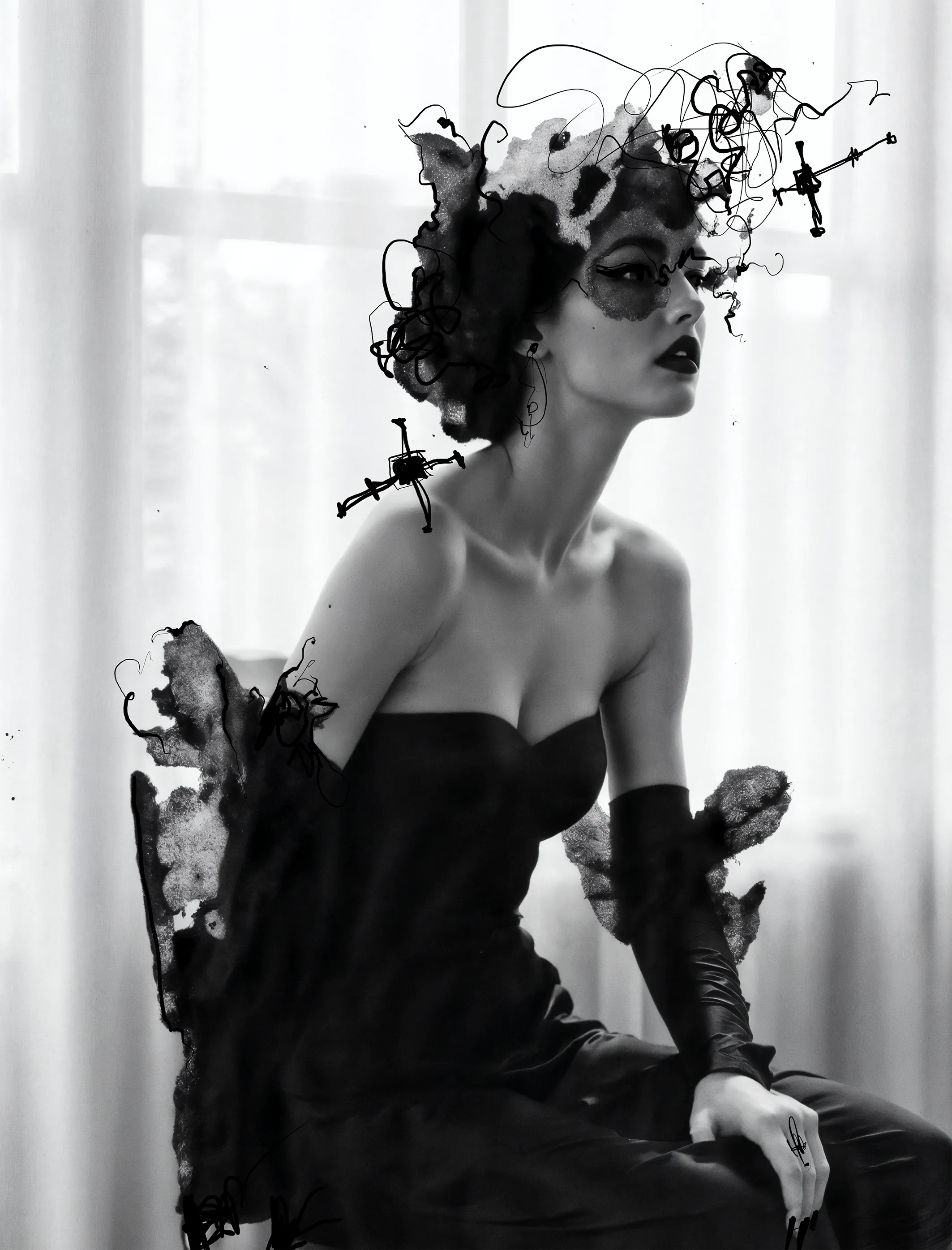 AI and Ink Intervention, Miss AL Simpson, 2025.