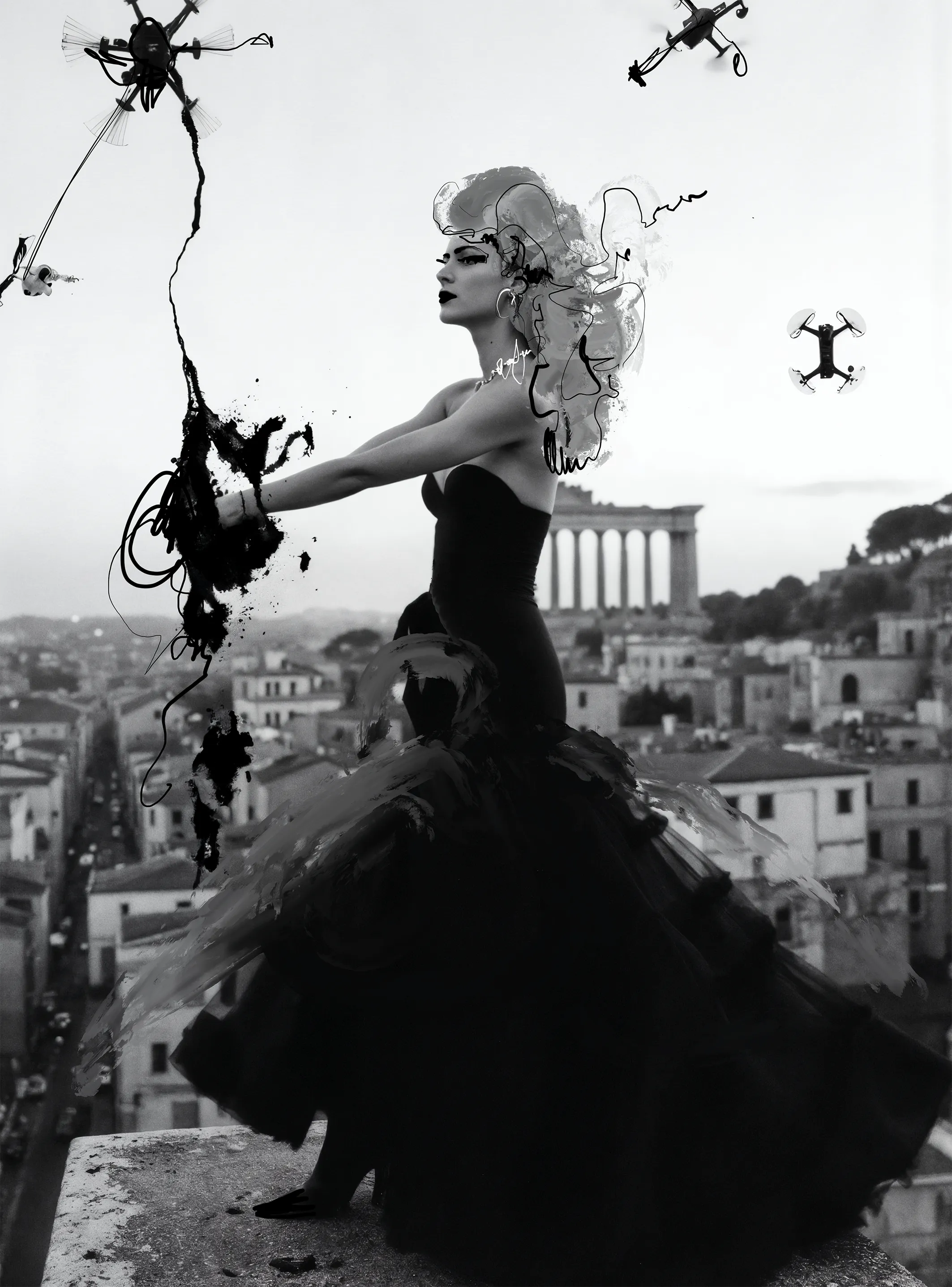 AI and Ink Intervention, Miss AL Simpson, 2025.