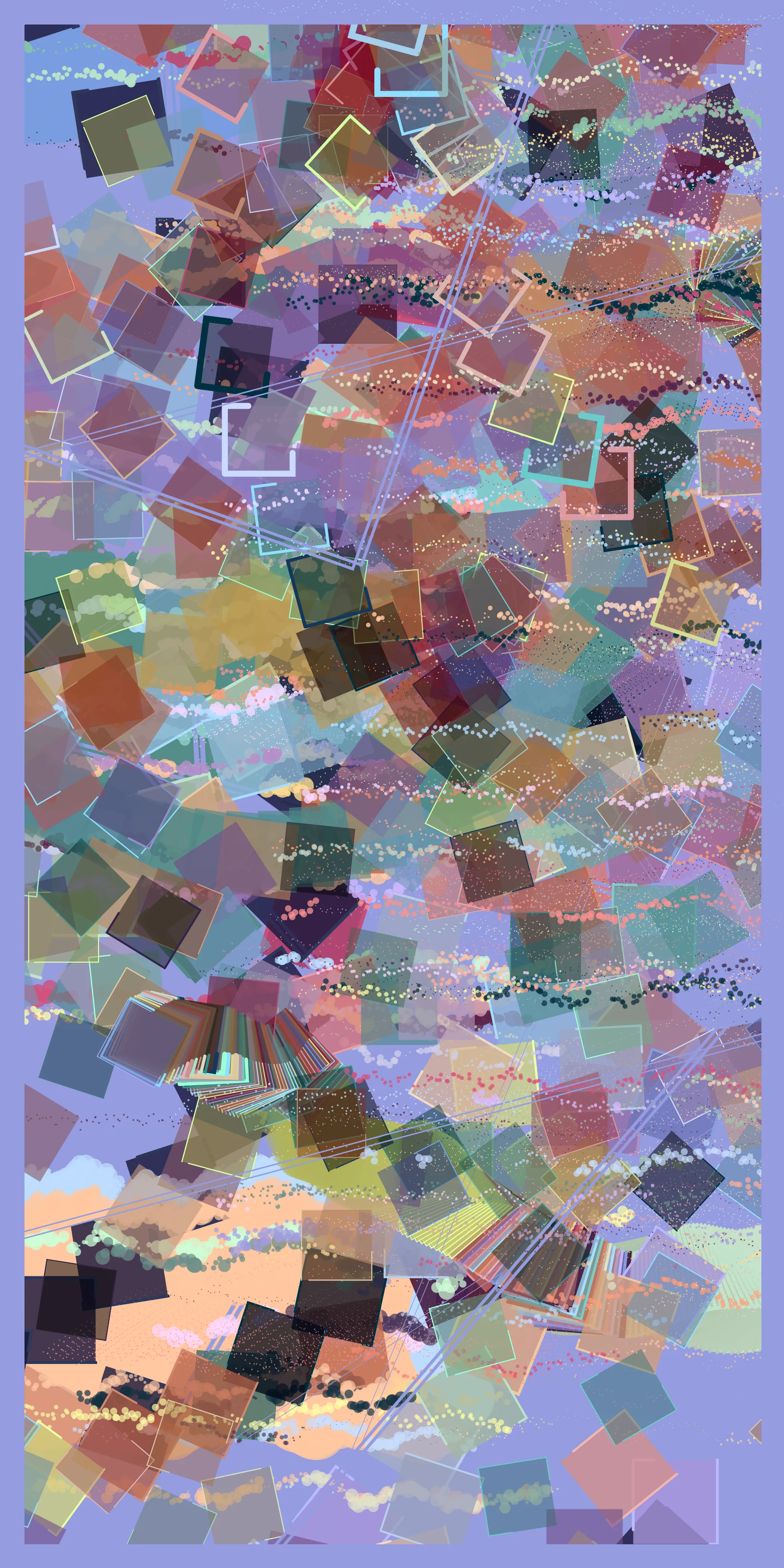 An abstract generative series underlaying the pervasive importance of minute temporal differences in shaping and creating outcomes.

High res image: https://256art.s3.eu-central-1.amazonaws.com/mainnet/0xe4018ecf8d8445f753256209b375aab85f327e30/max/10.png
Live view: https://256art.s3.eu-central-1.amazonaws.com/mainnet/0xe4018ecf8d8445f753256209b375aab85f327e30/html_files/10.html