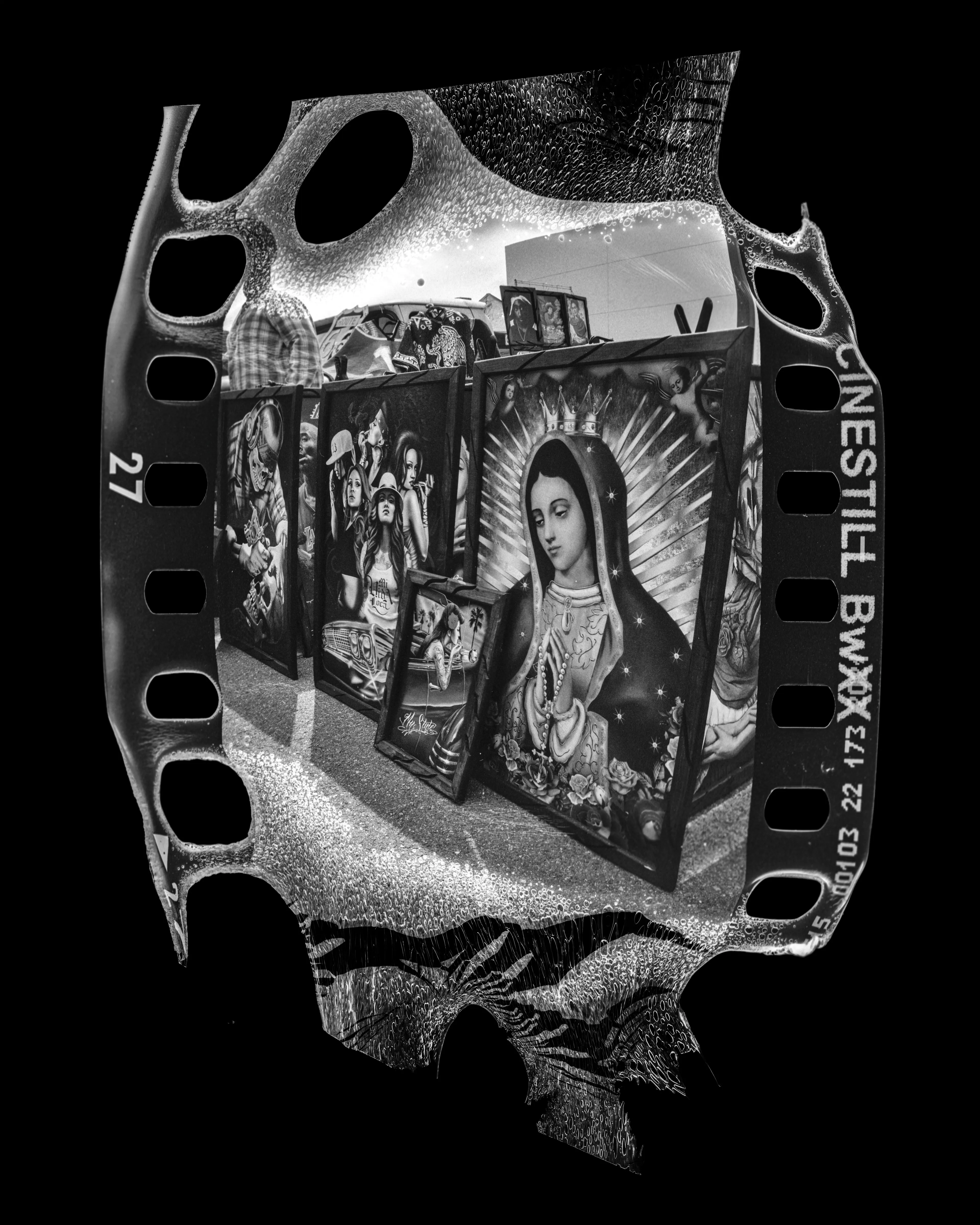 I SHOT MY DEMONS IN THE CITY OF ANGELS

—
KILL CITY is a love letter to life and death in Los Angeles. Street level photographs of mixed methods on 35mm analog film are burned in flames. Reality is centered, with unexpected beauty found in the damaged capture. 

Shot in the trenches, this collection is direct exposure of over a decade in the 2010s and early 2020s in Los Angeles. It spans uprisings, subcultures, injustice, kink, and spirituality while remaining a celebration of the will to overcome physical and psychological vulnerability. KILL CITY’s hard edge melts perception and technique to offer a unique embodiment of life in LA.
—

Erika Weitz
KILL CITY
150 Piece Collection
4000 x 5000 jpg


© Erika Weitz 2023
No License / All Rights Reserved
