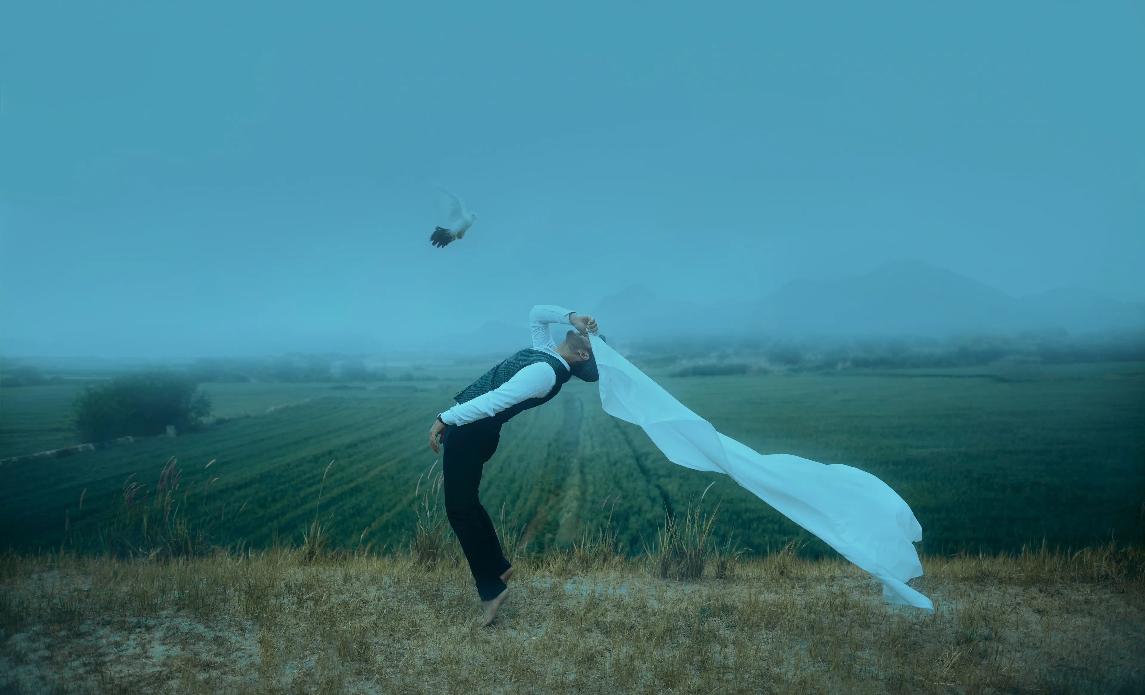Digital photography, Self-portrait.

Hope for Iran is a collection of artworks from Iranian artists. 
It is a testimony to the strength of the Iranian people and the diversity of their art.