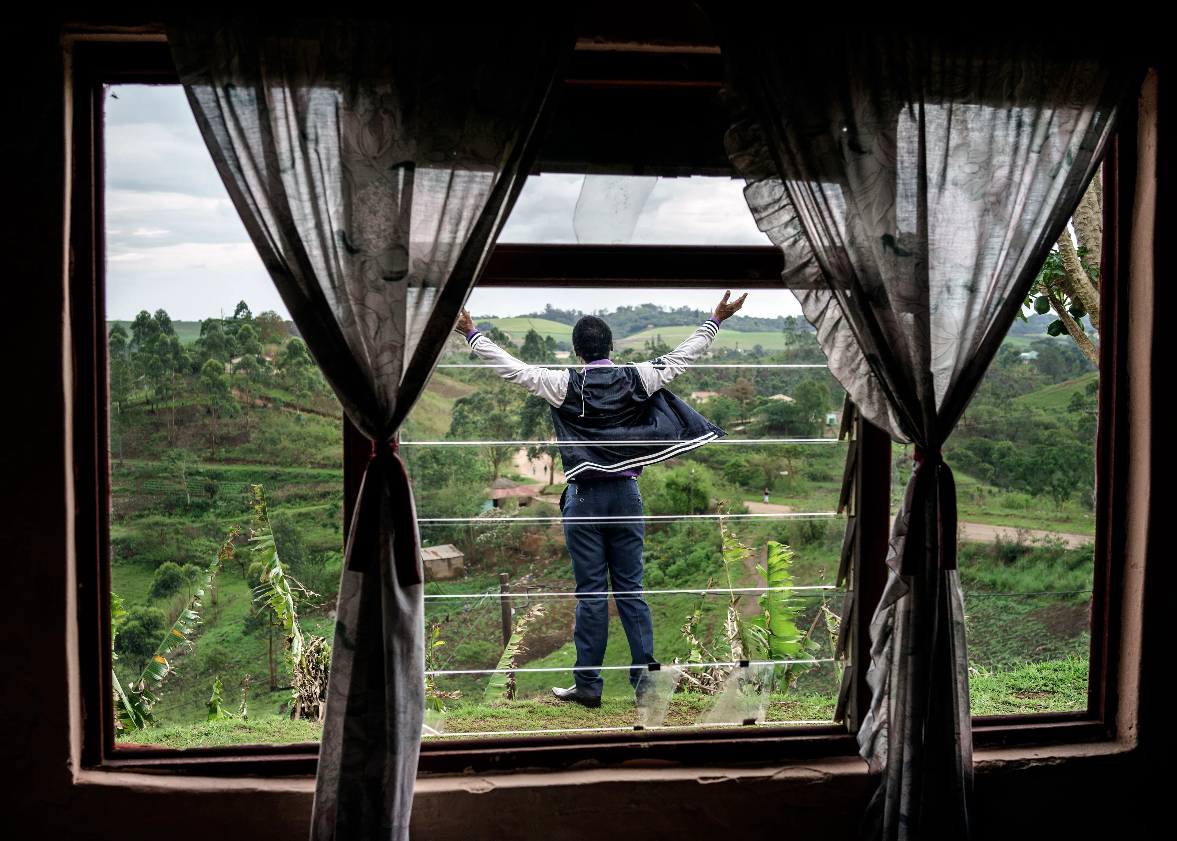 Magnum 75 #35 by Jonas Bendiksen. KwaZulu-Natal, South Africa. 2014 
Moses, overlooking Eshowe. Moses Hlongwane is known to his thirty or so disciples in South Africa as The King of Kings, The Lord of Lords, or simply: Jesus. God first told Moses he was the Messiah in a dream in 1992, at which time he was working as a small-time jewelry salesman. Since then he has preached to the multitudes in the KwaZulu-Natal province; he later expanded his mission to Johannesburg and other large cities. Now Moses lives with his closest disciples in his native village of Eshowe outside Durban. According to Moses’ teachings, Judgment Day is approaching fast. The buildup to this moment has been long and dramatic, with Moses singlehandedly fighting the Devil for many years. The resulting End of Days is in part triggered by the conclusion of Moses’s successful search for a wife. 

The Magnum 75 collection is the inaugural NFT collection by Magnum Photos. Created in 2022, the collection brings together works by 76 photographers taken across seven decades. 

Each drop will be curated in dialogue with three leading picture editors from across the globe and selected to embody the agency’s past, present, and future. This collection release coincides with the agency’s 75th celebrations and its Annual General Meeting in New York. 

The first collection has been curated by Alejandro Cartagena, co-founder of Obscura.

Alejandro Cartagena said: "To look into Magnum’s vast archive is to look into the evolving history of photography as a language. For this selection, which marks the first steps of the agency into yet another horizon for photography with the emergence of blockchain technology, I decided to focus on the ingredients that make certain images stand out from the rest – the elements that all photographers should be aiming for. These 76 images celebrate not only the endurance of Magnum Photos but the quality that has made this longevity possible."

Edition: 1 of 1

© Jonas Bendiksen/Magnum Photos 2022 All Rights Reserved 
www.magnumphotos.com/terms-conditions/