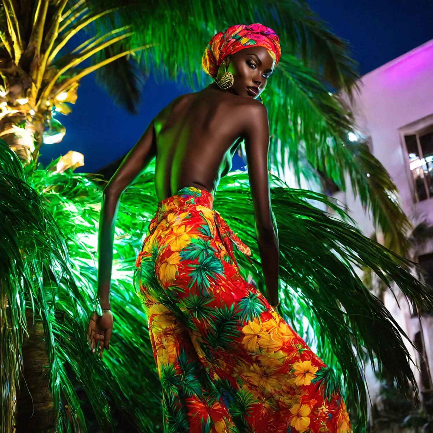 In the sultry embrace of Accra's night, where the city's heartbeat reverberates through the streets, there stands a woman illuminated by the glow of moonlight. Against the backdrop of urban artistry and whispers of the ocean breeze, she poses with fearless elegance, her silhouette painted with shadows and moonbeams. With each click of the camera, she becomes a canvas of self-expression, her bare skin a symbol of empowerment and confidence. The city watches in silent awe as she embodies the essence of beauty and defiance, challenging societal norms and embracing the raw authenticity of her form. In the darkness of night, she shines as a beacon of liberation, a muse whose essence transcends the boundaries of time and space in the vibrant tapestry of Accra