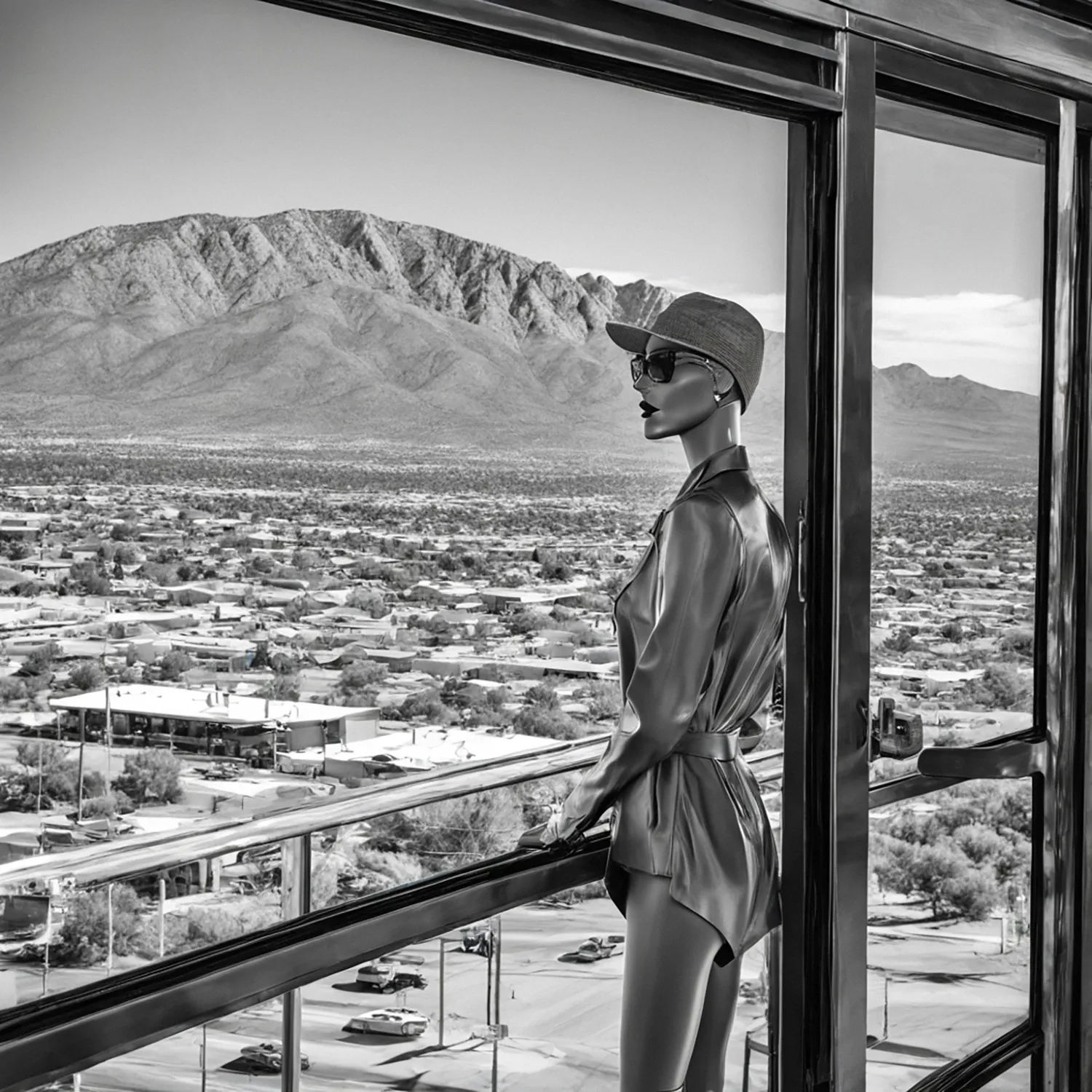 In the heart of Albuquerque, where the rugged beauty of the desert meets the expansive skies, there exists a moment suspended in time. Within the confines of the Sandia Peak Tramway, a woman stands amidst the swaying cabin, her gaze fixed outward towards the horizon. As the tram ascends high above the city, she becomes a solitary figure framed against the breathtaking vista below. With each passing moment, the landscape unfolds like a canvas painted with hues of gold and crimson, while the distant mountains stretch their peaks towards the heavens. Through the glass windows, she drinks in the majestic panorama, her spirit soaring amidst the vast expanse of the New Mexican sky. In this elevated sanctuary, she embodies the essence of freedom and adventure, a muse captured in the embrace of Albuquerque's awe-inspiring beauty.