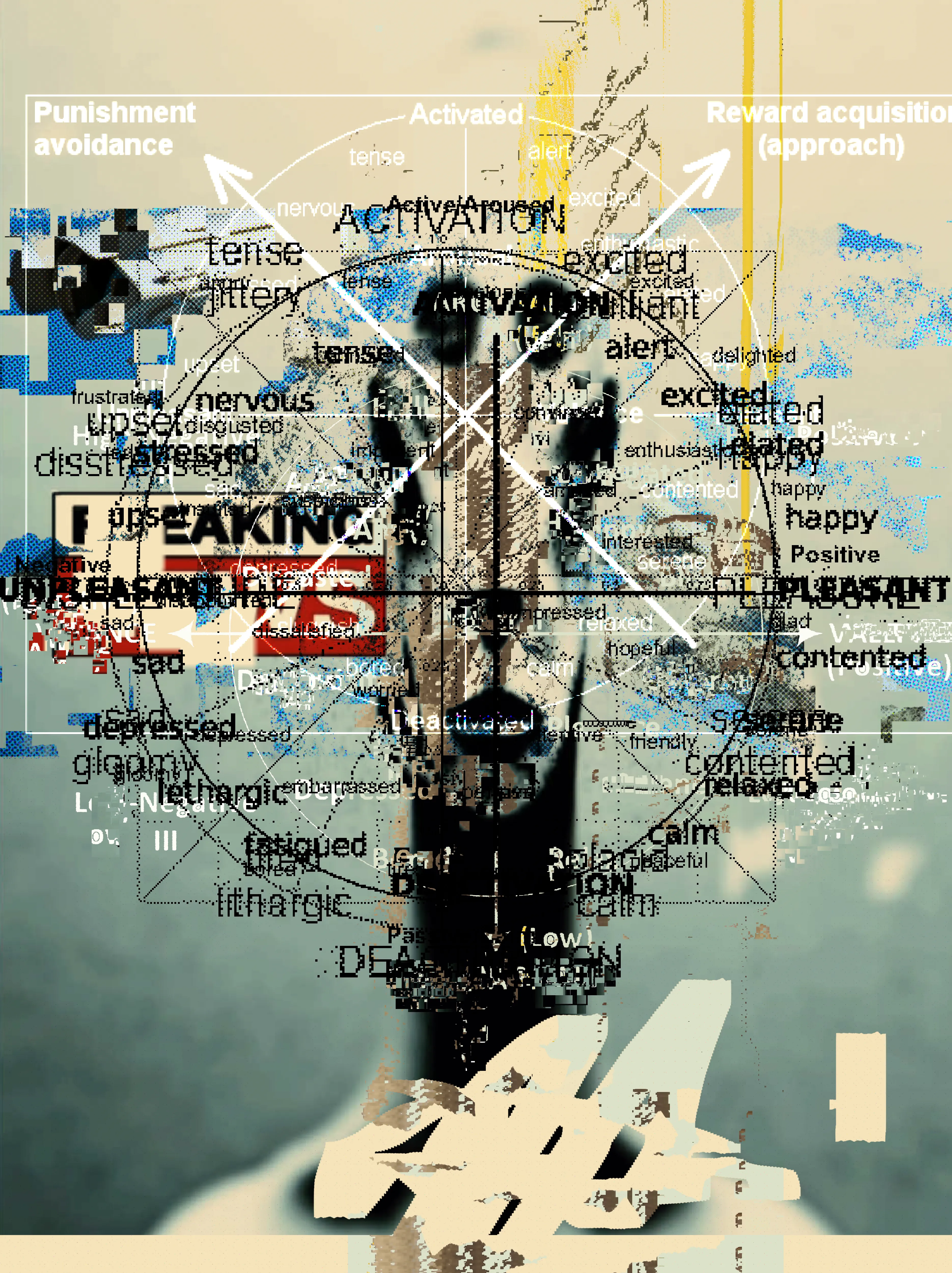 happy, productive  |  inset  |  digital collage  |  2025
