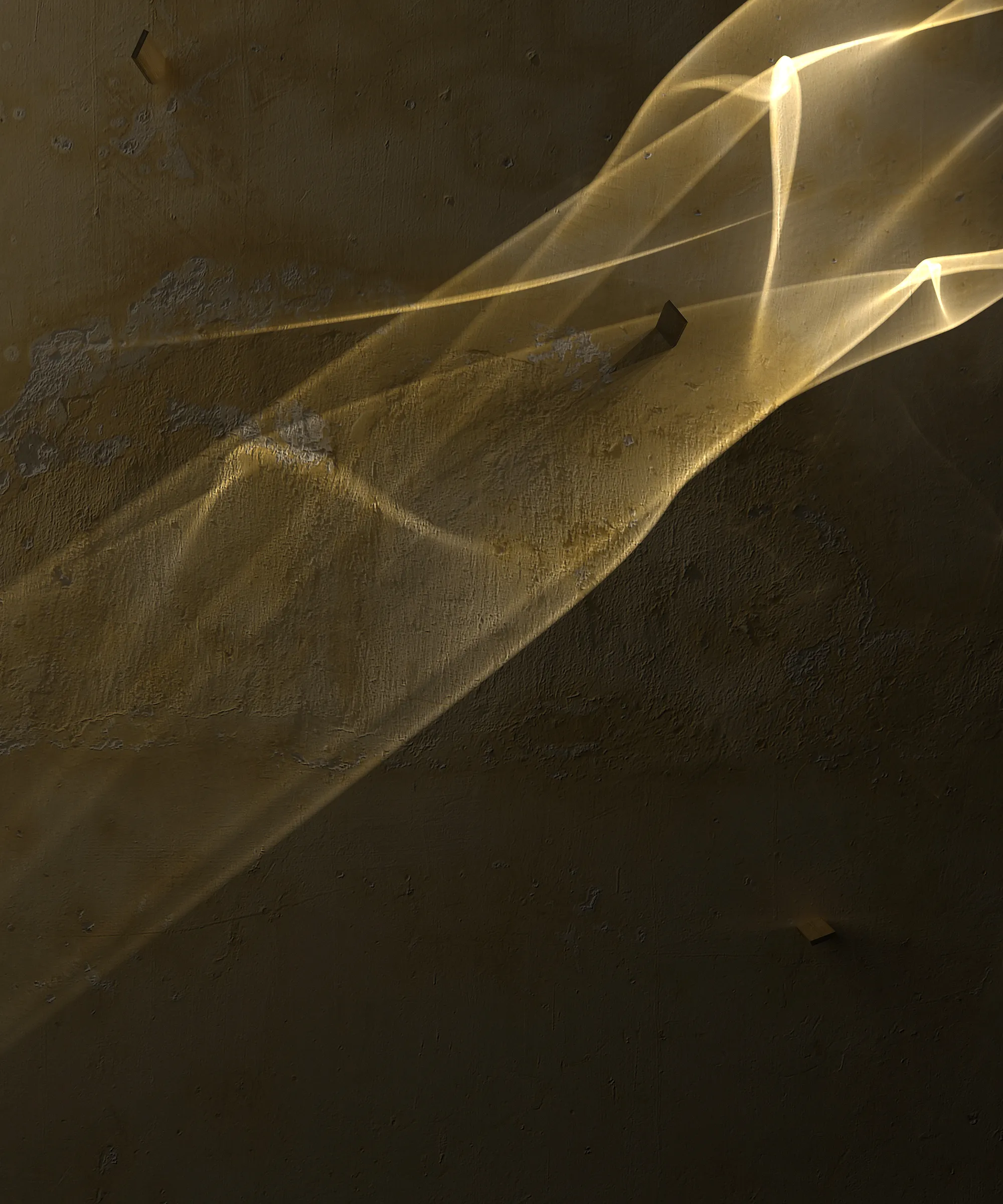 ## This artwork was finalist of the Lumen Prize Award 2013 and was exhibited at several art galleries in New York, London, Hong Kong, Athens and Cardiff ##

This artwork, generated through 3D software, represents a meticulous experimentation with the bending and deforming of light, the light deformed by a transparent object, and the emotional effects it provides. For this artwork, I reduced objects and volumes to the minimum possible, and let the light to be protagonist. Light is distorted, refracted and bent, and this deformed version of light interacts with the space around- revealing it and some sense also deforming it.

NFT resolution: 2000 x 2400 pixels
Signed physical print: 100 x 120 cm (39,3 x 47,2 inch). Claimable by the NFT holder. Contact the artist for more information.