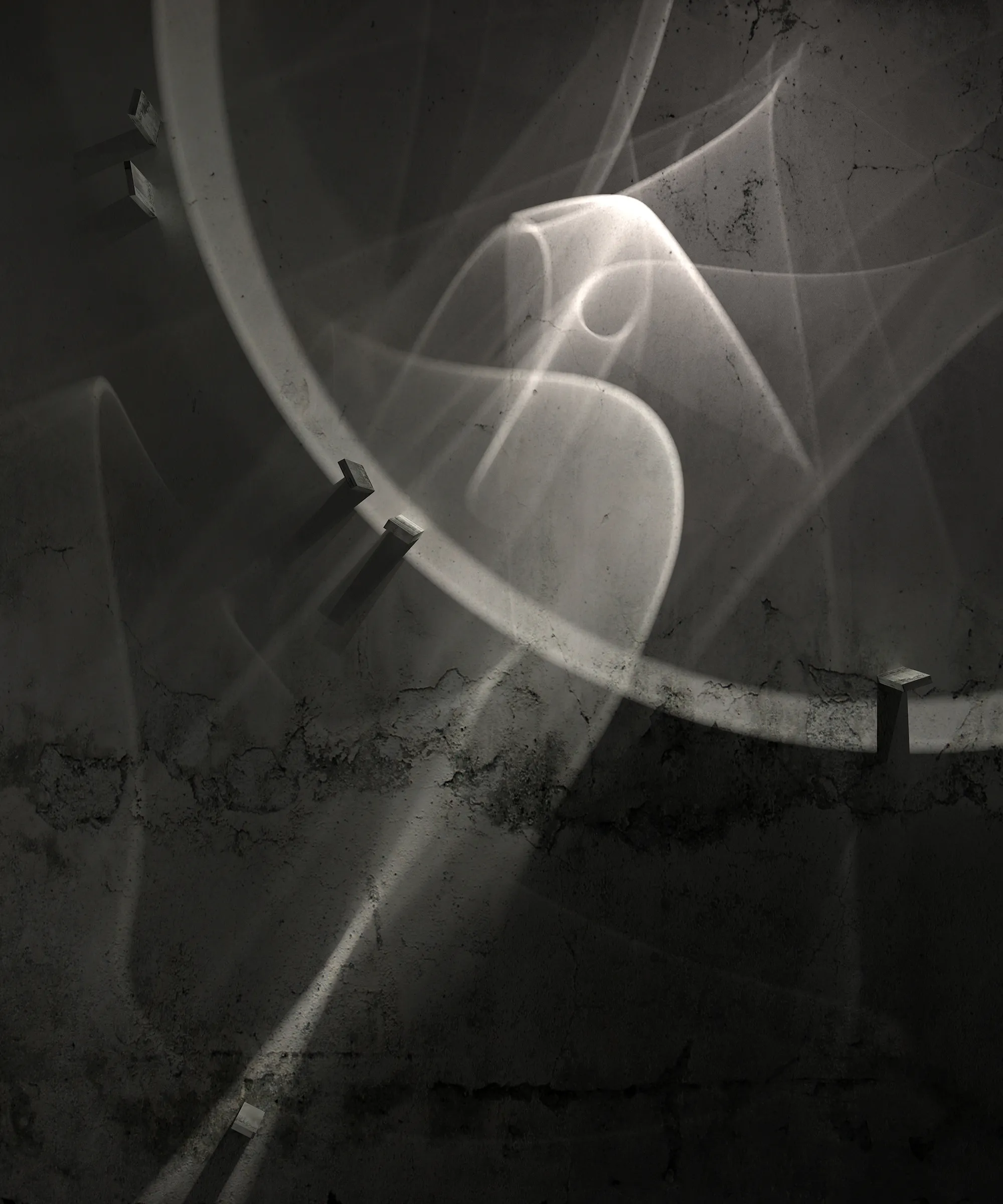 Stonehenge

This artwork, generated through 3D software, represents a meticulous experimentation with the bending and deforming of light, the light deformed by a transparent object, and the emotional effects it provides. For this artwork, I reduced objects and volumes to the minimum possible, and let the light to be protagonist. Light is distorted, refracted and bent, and this deformed version of light interacts with the space around- revealing it and some sense also deforming it.

NFT resolution: 2000 x 2400 pixeles
Signed physical print: 100 x 120 cm (39,3 x 47,2 inch). Claimable by the NFT holder. Contact the artist for more information.