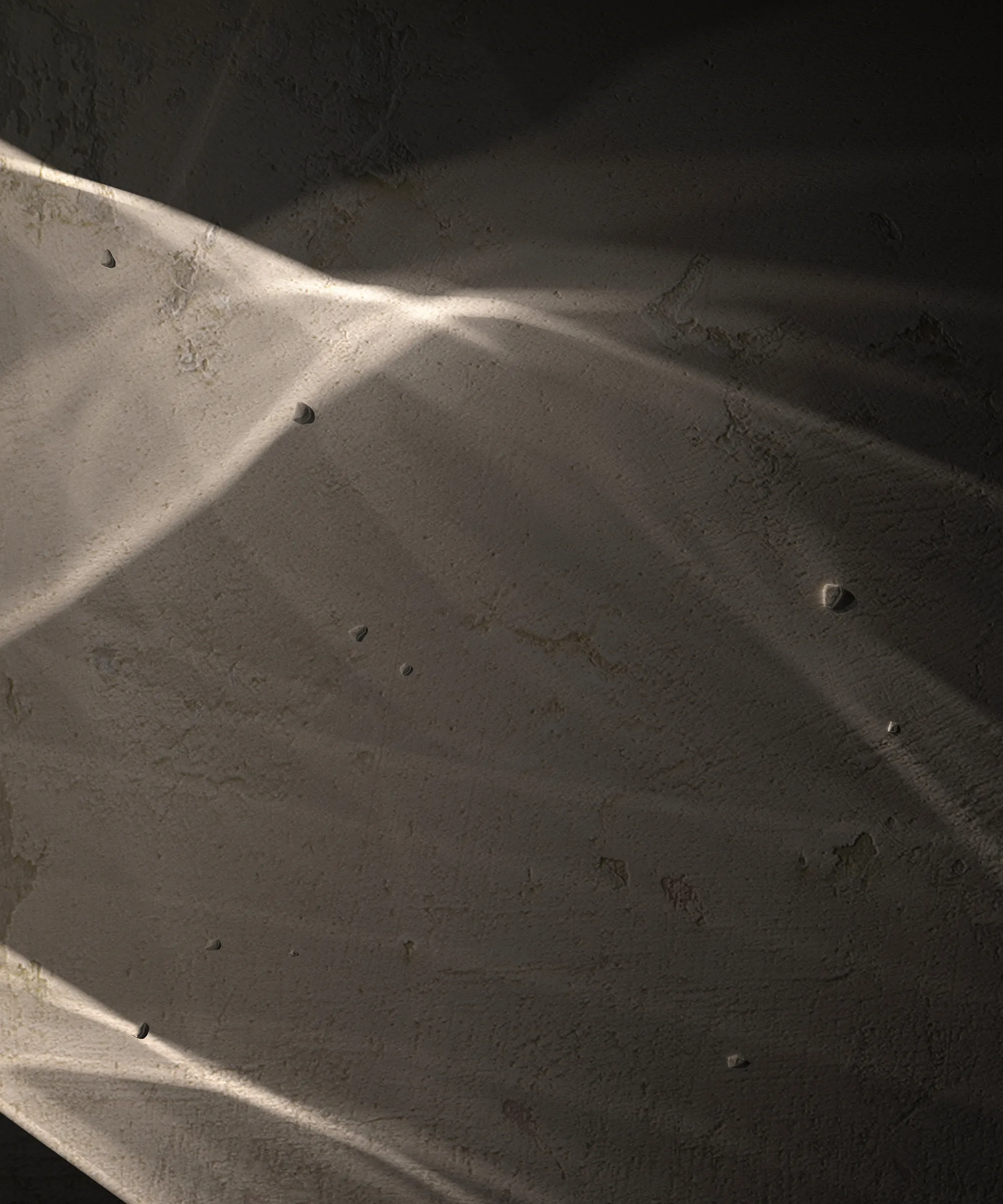 This artwork, generated through 3D software, represents a meticulous experimentation with the bending and deforming of light, the light deformed by a transparent object, and the emotional effects it provides. For this artwork, I reduced objects and volumes to the minimum possible, and let the light to be protagonist. Light is distorted, refracted and bent, and this deformed version of light interacts with the space around revealing it and some sense also deforming it.

NFT resolution: 2000 x 2400 pixels
Signed physical print: 100 x 120 cm (39,3 x 47,2 inch). Claimable by the NFT holder. Contact the artist for more information.