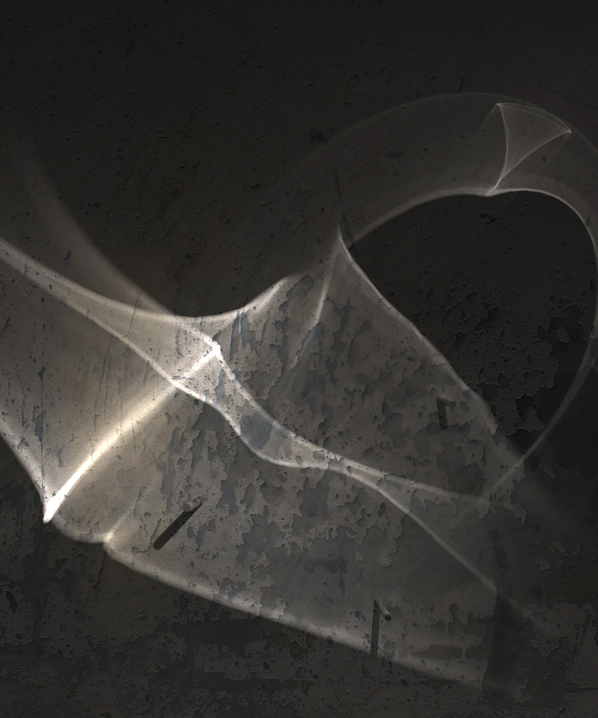 This artwork, generated through 3D software, represents a meticulous experimentation with the bending and deforming of light, the light deformed by a transparent object, and the emotional effects it provides. For this artwork, I reduced objects and volumes to the minimum possible, and let the light to be protagonist. Light is distorted, refracted and bent, and this deformed version of light interacts with the space around revealing it and some sense also deforming it.

NFT resolution: 2000 x 2400 pixels
Signed physical print: 100 x 120 cm (39,3 x 47,2 inch). Claimable by the NFT holder. Contact the artist for more information.
