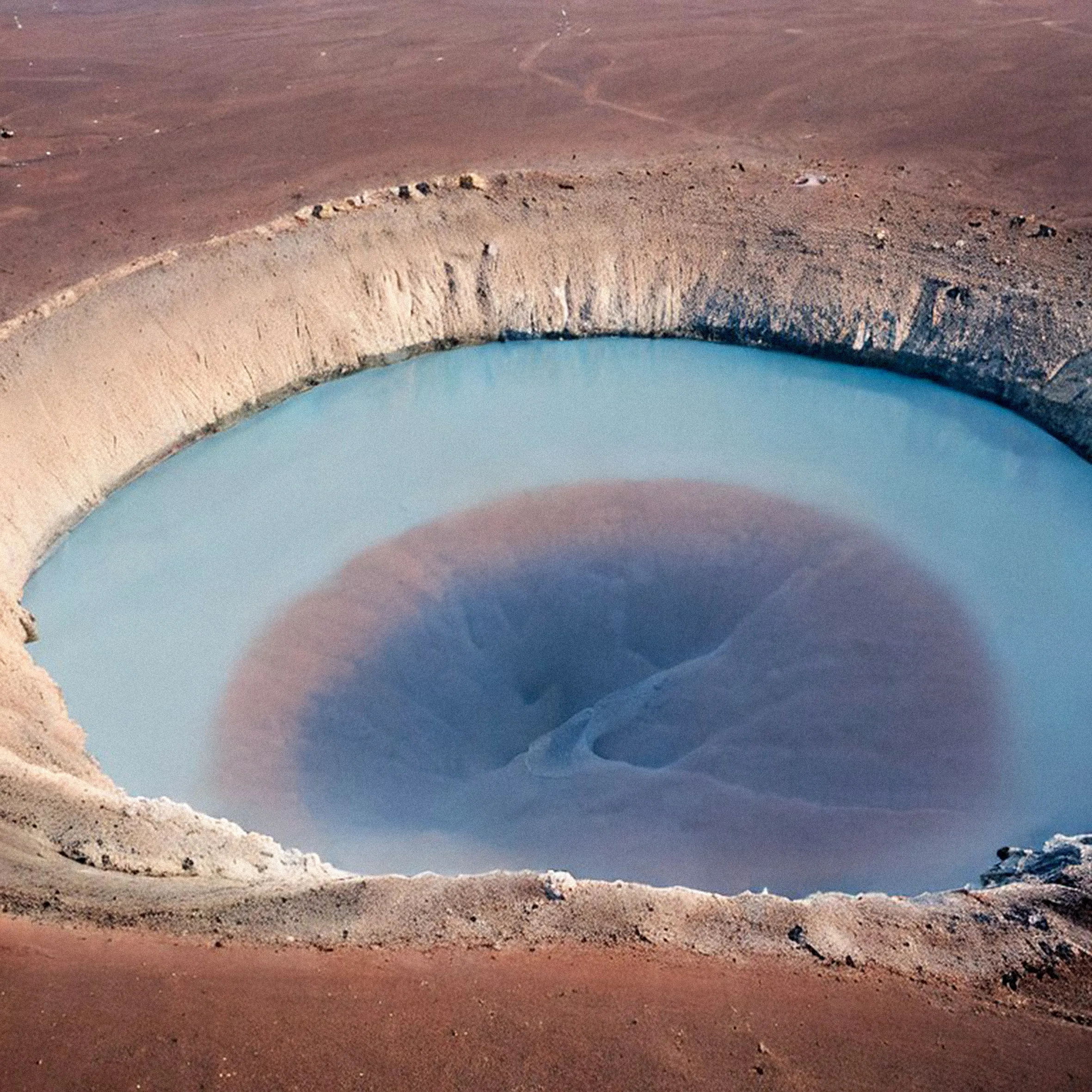 Like a dream unfolding in broad daylight, this second part rises; like a tower of sand and light, ephemeral and solid at the same time. A myth brought from the past and a reflection of the future. A bond beyond time, a memory of a place we never inhabited, yet that is always present.

In these visions, the energies of the universe condense and dissipate in a single gesture. Artificial intelligence becomes an eye of time, intertwining cosmic memory with human consciousness.

The primordial stones of the first part, with their millennial strength, transmute into impossible monolithic structures, forms unique to a territory where the tangible and the intangible converge.

Here, the sculptures cease to be static presences and become stages for the speculative. Each image is a moment of the impossible, an instant of metamorphosis where matter vibrates and merges with light.

The series opens onto a liminal space, where art becomes alchemy, myth is rediscovered, and the sculptures rise as bridges between ancestral memory and a possible future.