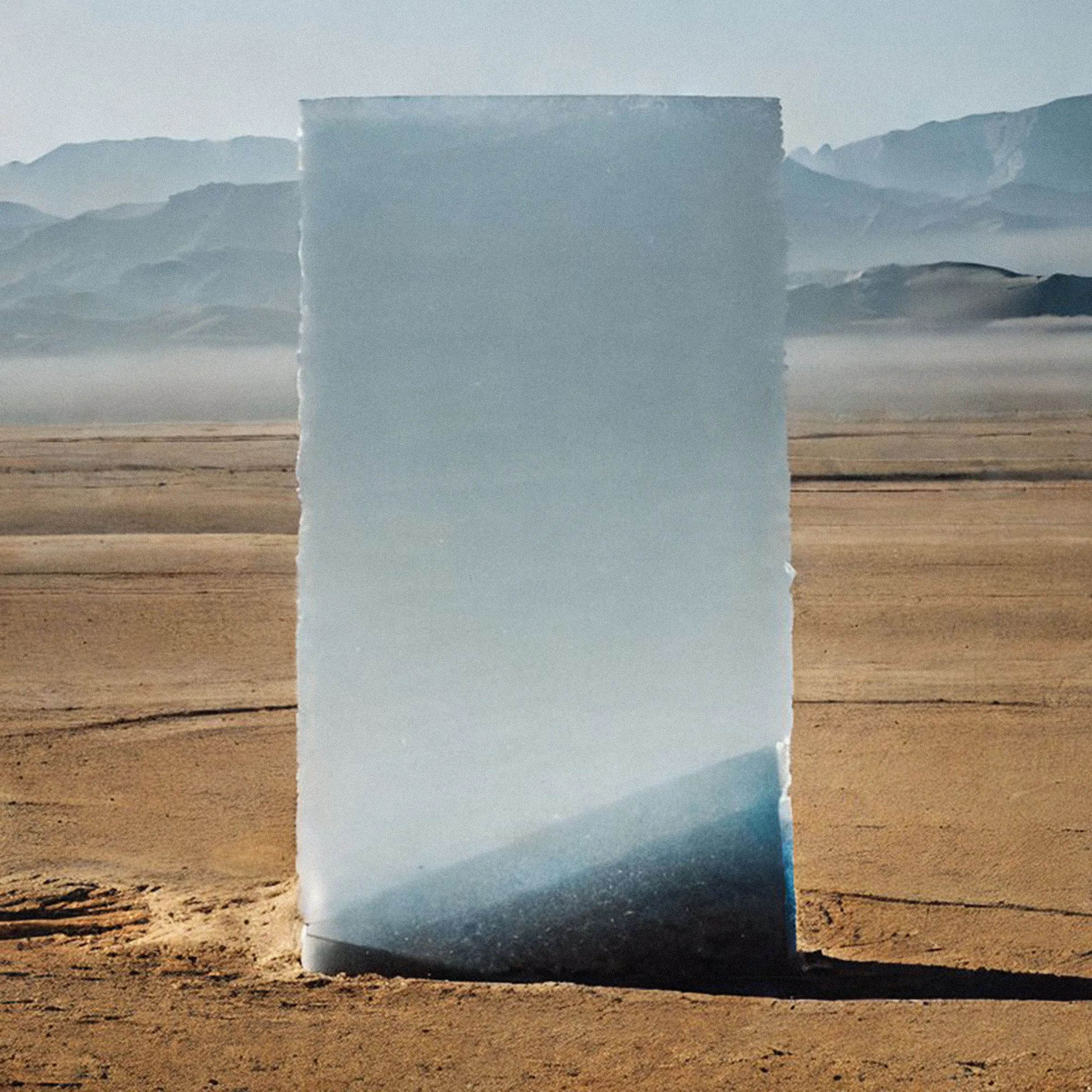 Like a dream unfolding in broad daylight, this second part rises; like a tower of sand and light, ephemeral and solid at the same time. A myth brought from the past and a reflection of the future. A bond beyond time, a memory of a place we never inhabited, yet that is always present.

In these visions, the energies of the universe condense and dissipate in a single gesture. Artificial intelligence becomes an eye of time, intertwining cosmic memory with human consciousness.

The primordial stones of the first part, with their millennial strength, transmute into impossible monolithic structures, forms unique to a territory where the tangible and the intangible converge.

Here, the sculptures cease to be static presences and become stages for the speculative. Each image is a moment of the impossible, an instant of metamorphosis where matter vibrates and merges with light.

The series opens onto a liminal space, where art becomes alchemy, myth is rediscovered, and the sculptures rise as bridges between ancestral memory and a possible future.