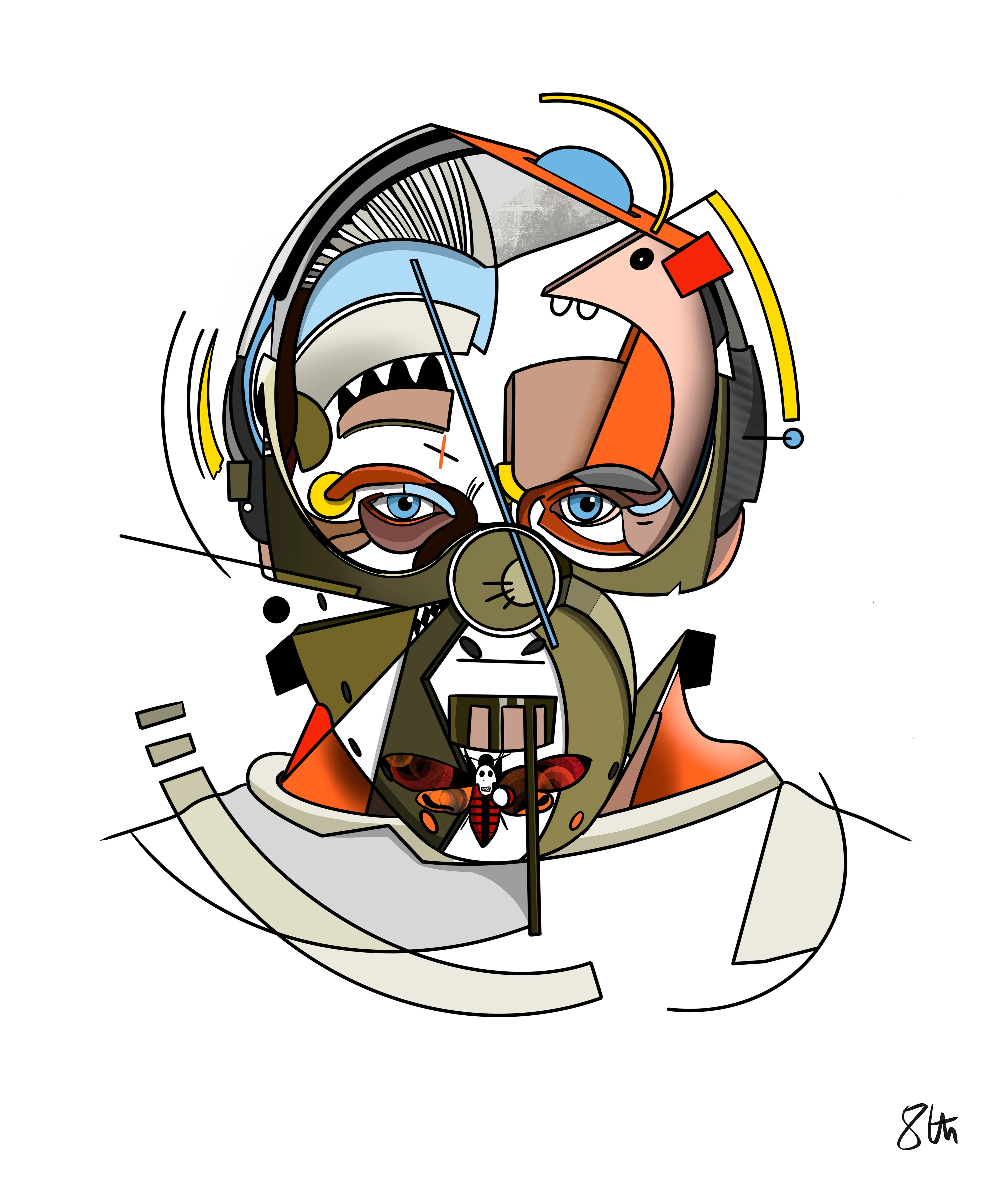 Geo Portrait of Hannibal Lecter