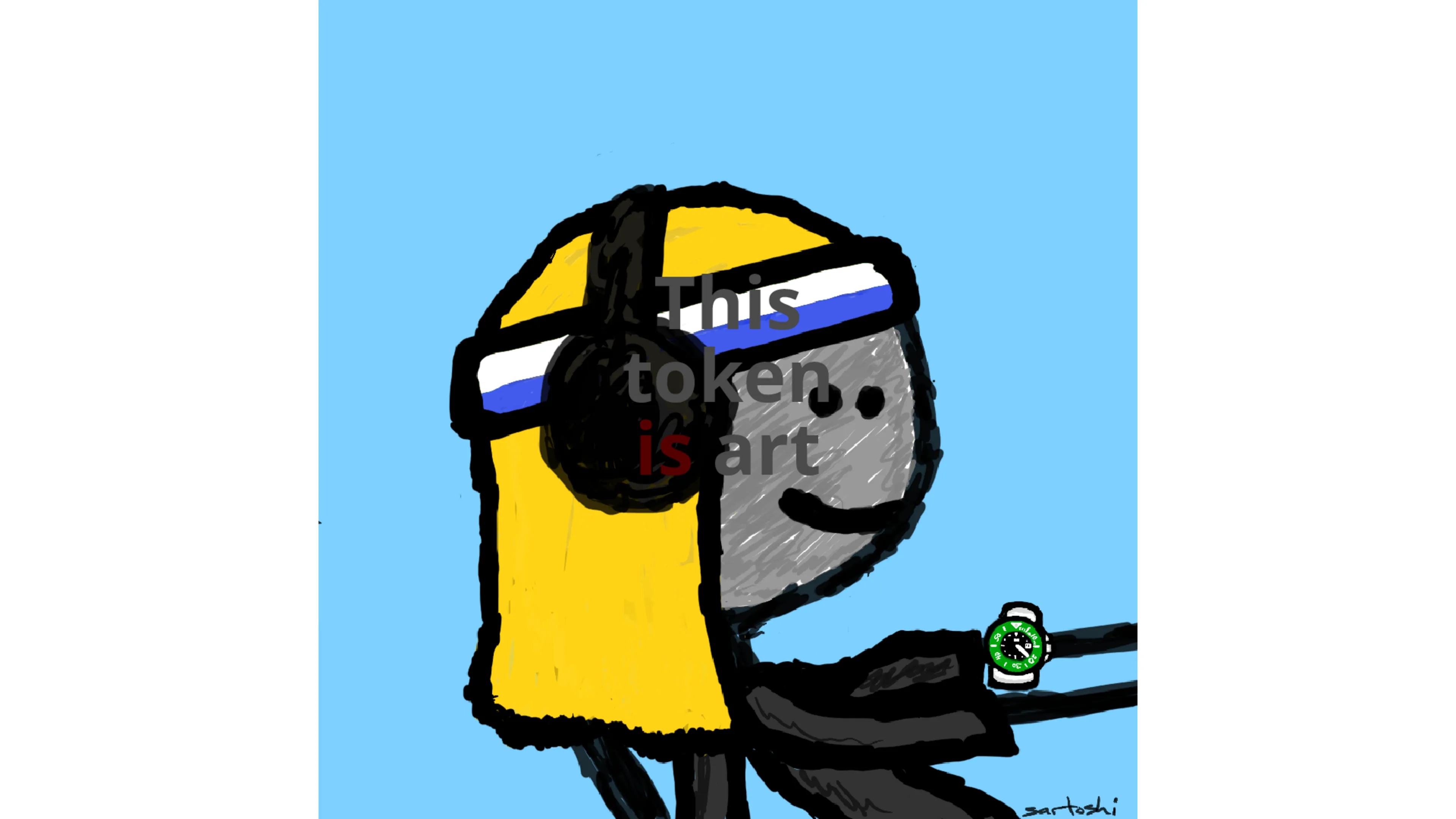 A token that can be used to nominate another token as art by its owner. Number 14 in an edition of 16.