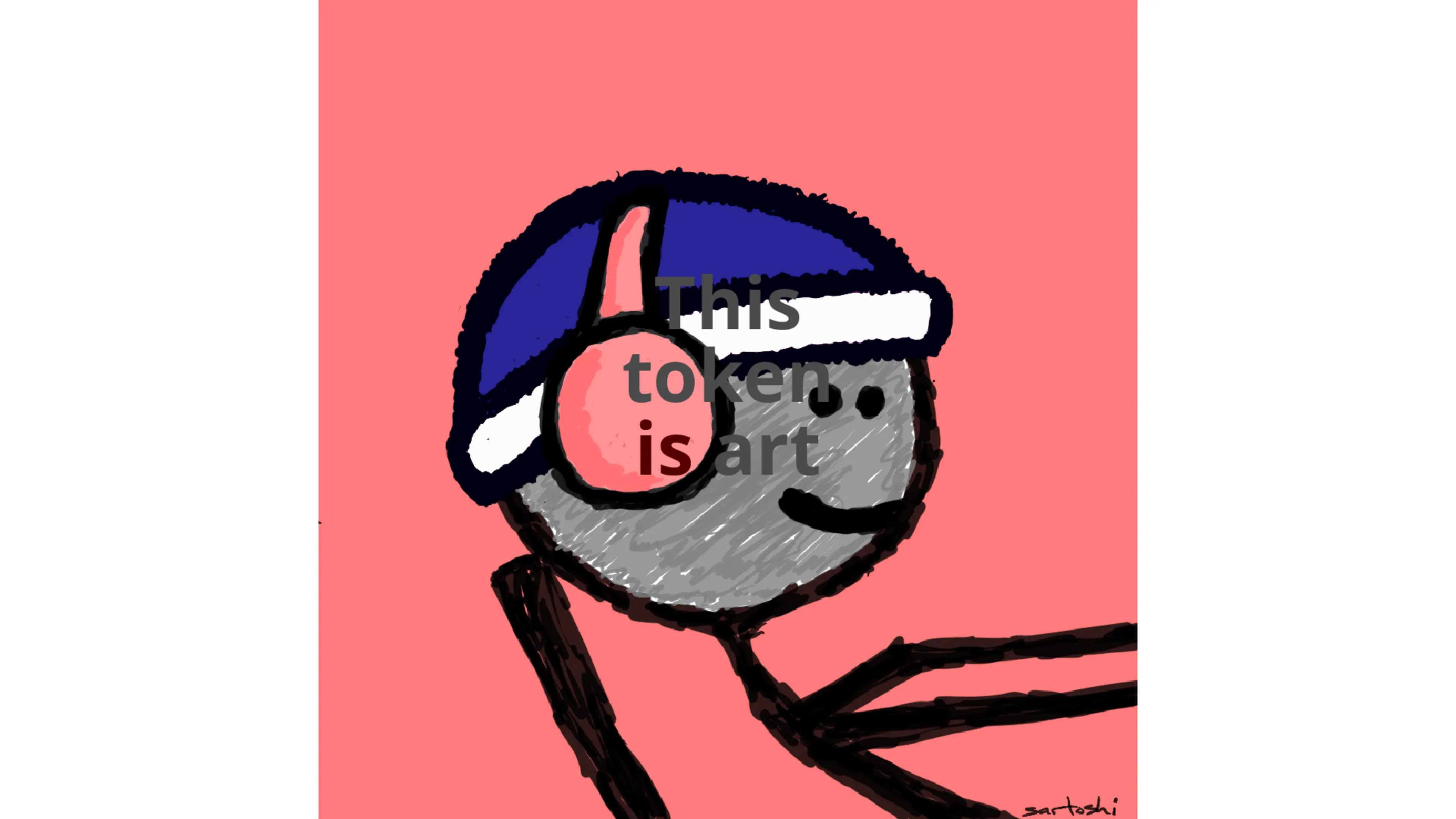 A token that can be used to nominate another token as art by its owner. Number 13 in an edition of 16.