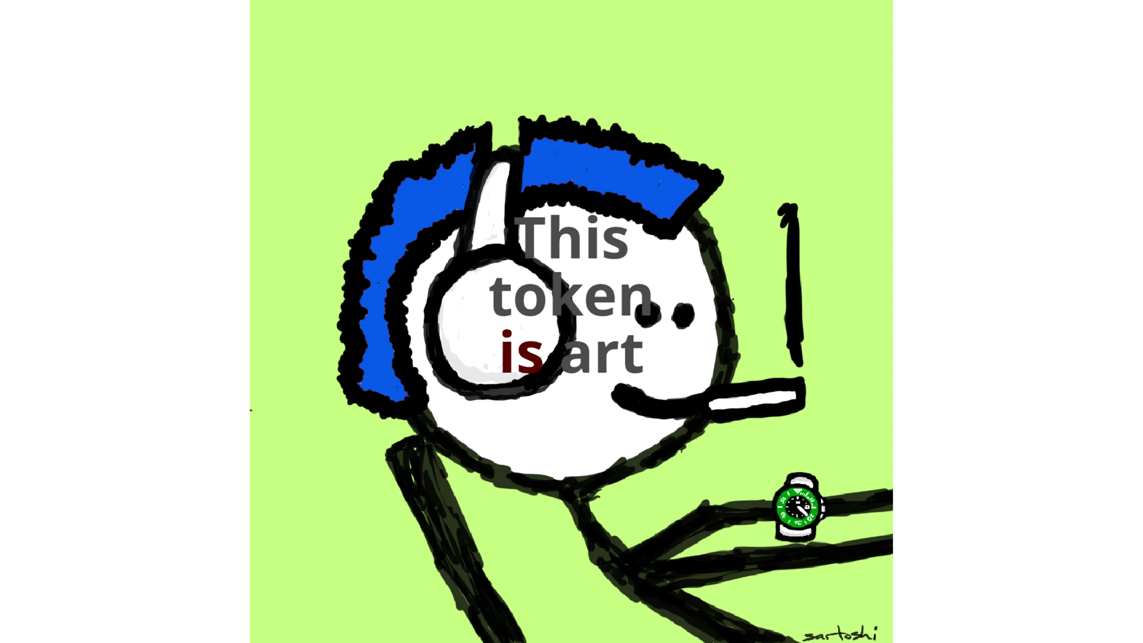 A token that can be used to nominate another token as art by its owner. Number 5 in an edition of 16.