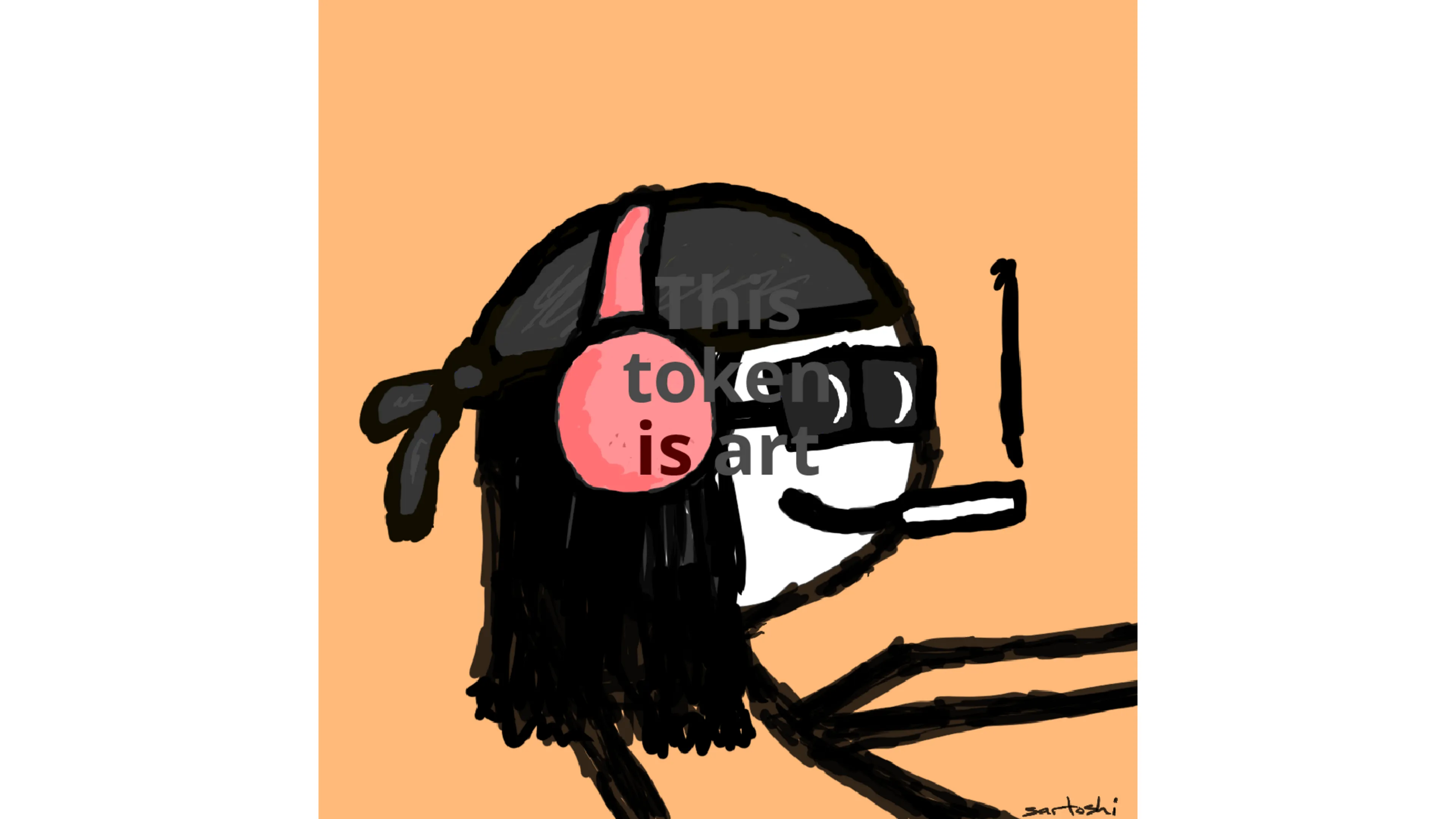 A token that can be used to nominate another token as art by its owner. Number 6 in an edition of 16.