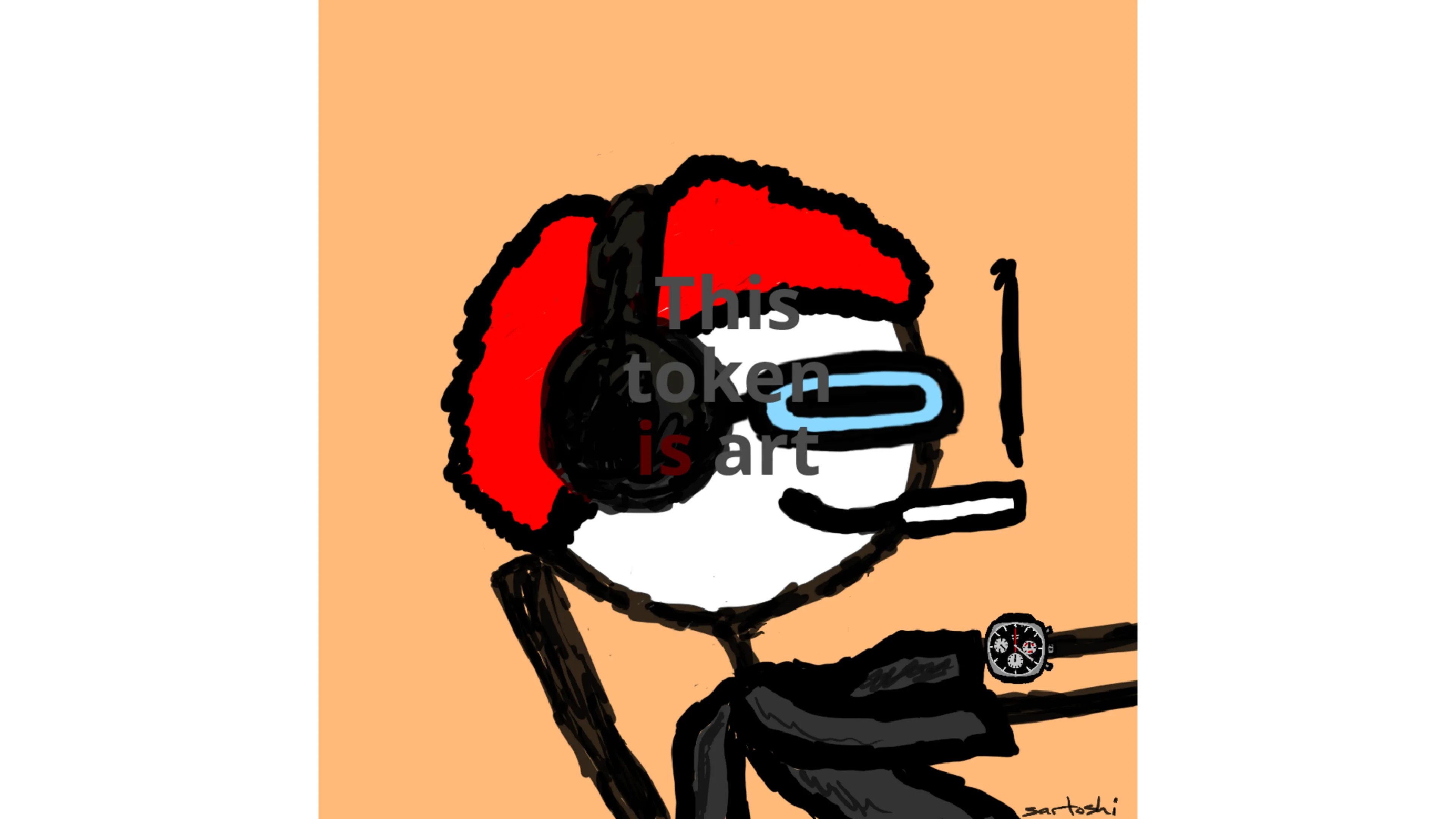 A token that can be used to nominate another token as art by its owner. Number 7 in an edition of 16.