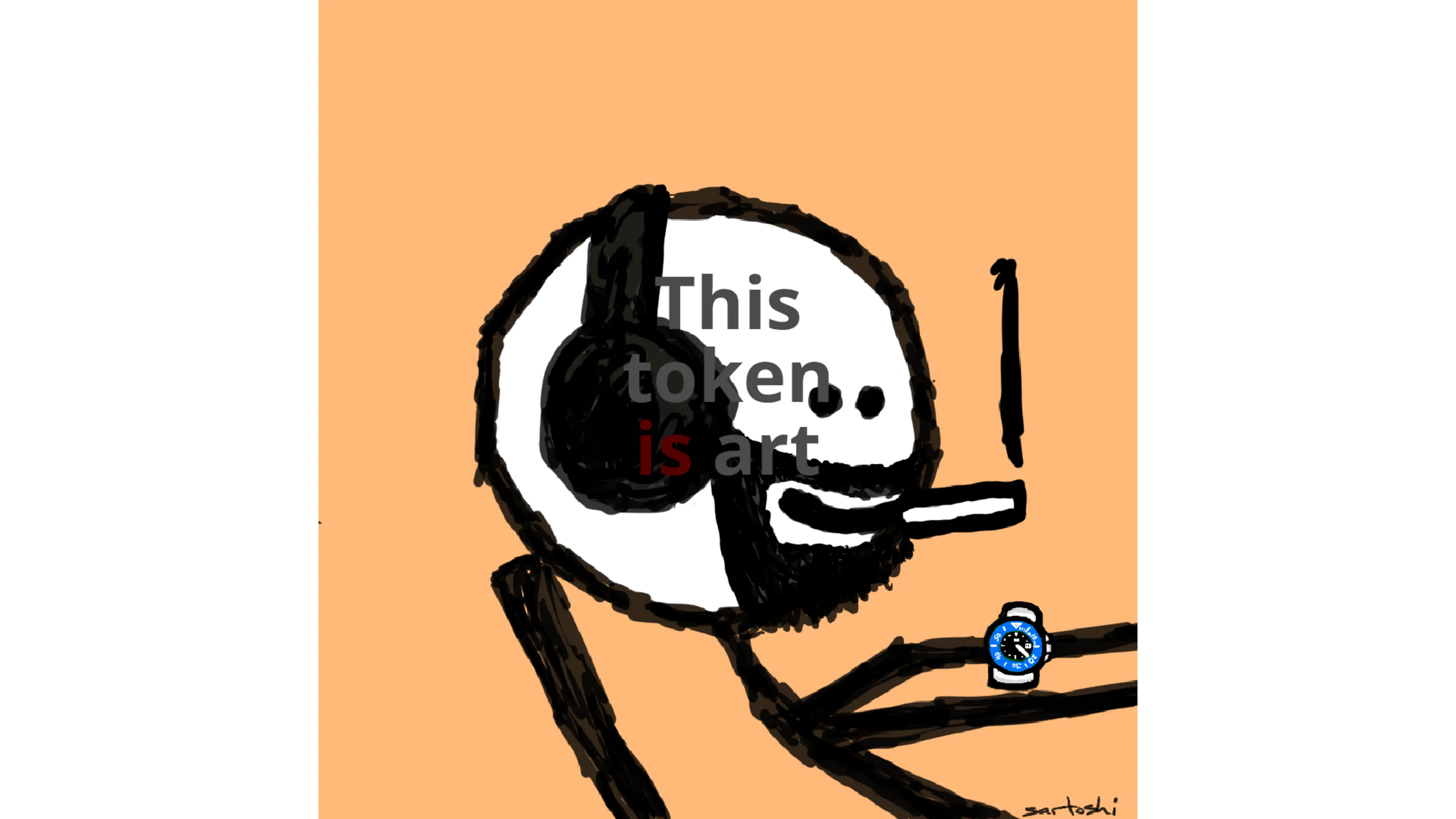 A token that can be used to nominate another token as art by its owner. Number 16 in an edition of 16.