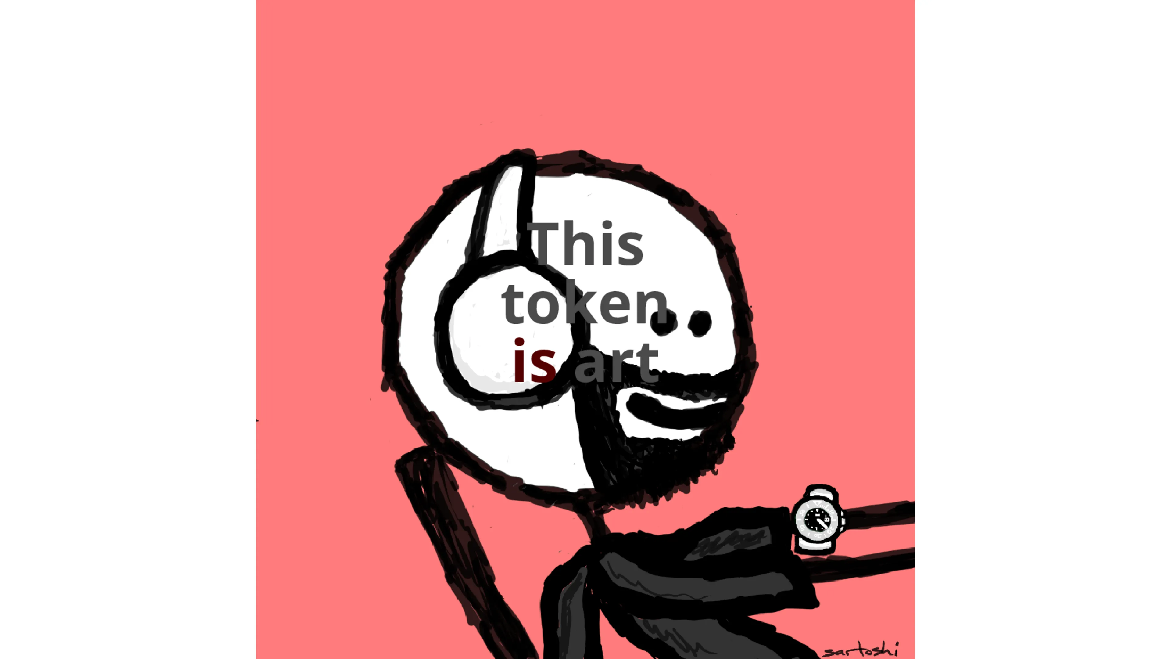 A token that can be used to nominate another token as art by its owner. Number 11 in an edition of 16.