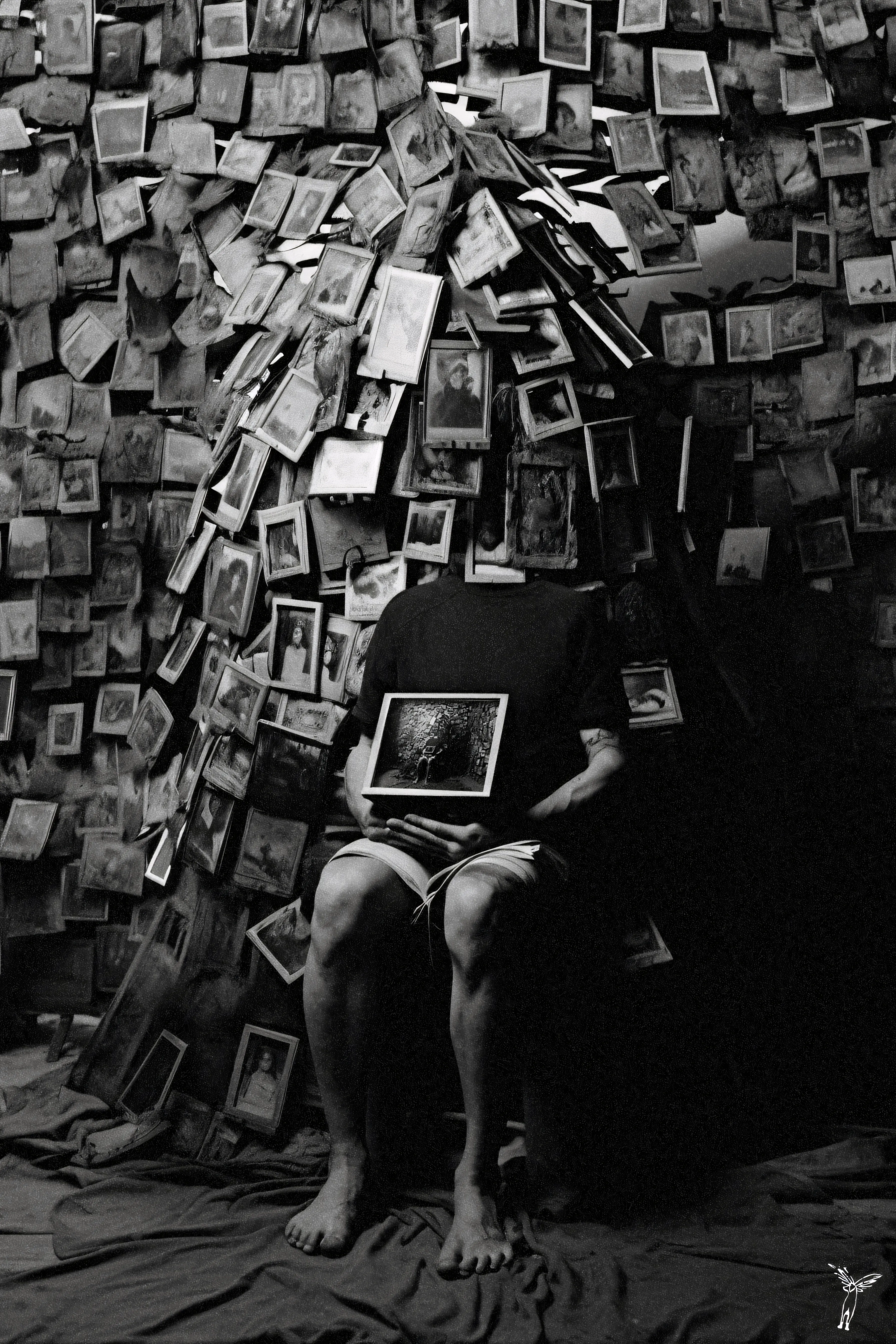 I am a visual creator, a creator of images, and I have many to show you. But you can only see one at a time. They are all different, all unique, all generated by the AI tools that I use. They are the expressions of my imagination, my curiosity, my experimentation. They are the results of my choices, my preferences, my style. I sit in front of the pile, holding a single frame on my lap. It is the one I chose to present to you, out of all the others. But it is not the only one. It is not the best one. It is not the final one. It is just one of many possibilities, one of many stories, one of many selves. This is my self portrait, but it is also an invitation. An invitation to explore the pile with me, to discover the other images that I have created, to see the other sides of me.