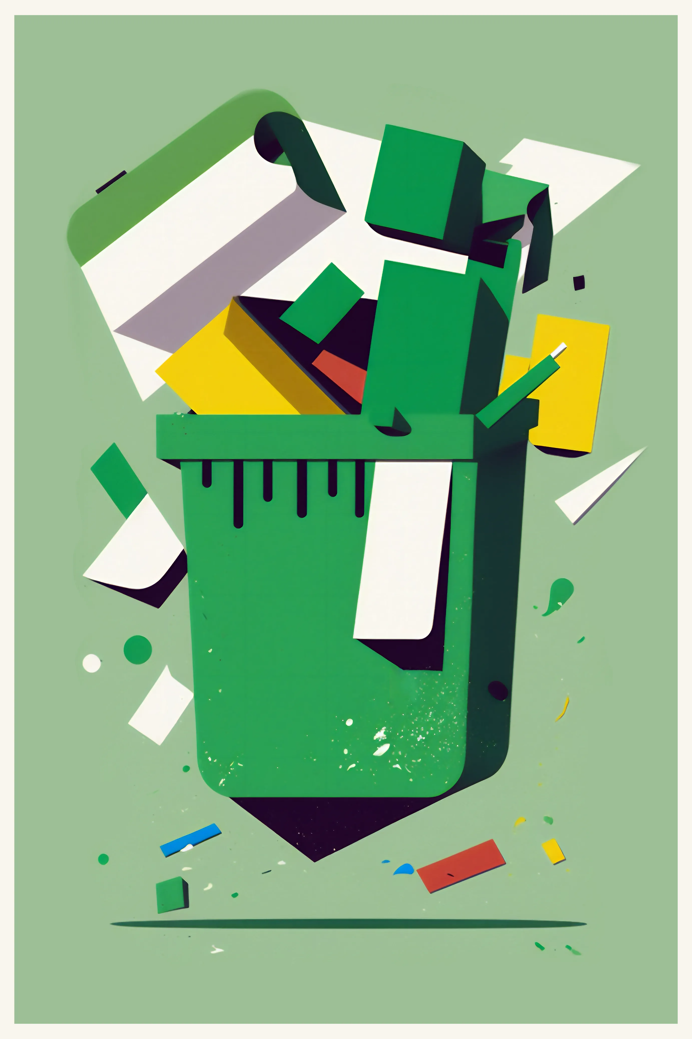 I wanted to create an abstract vector piece for Garbage University. Something that you would see as an ad campaign or a poster to have. 