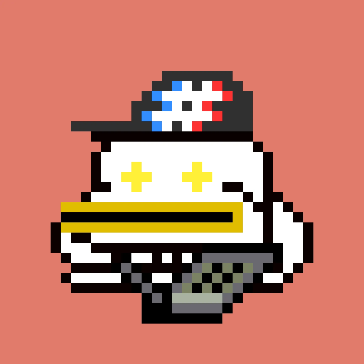 The Jims are a collection of 2048 small amphibious Jim Simons, trying to escape the tyrannical rule of the Evil Value Investor Gremplin. A FingerprintsDAO drop created by DAO member Gremplin, with a small bit of help from his friends. 

This project is in the public domain, CC0. Feel free to use Jims in any way you want.
