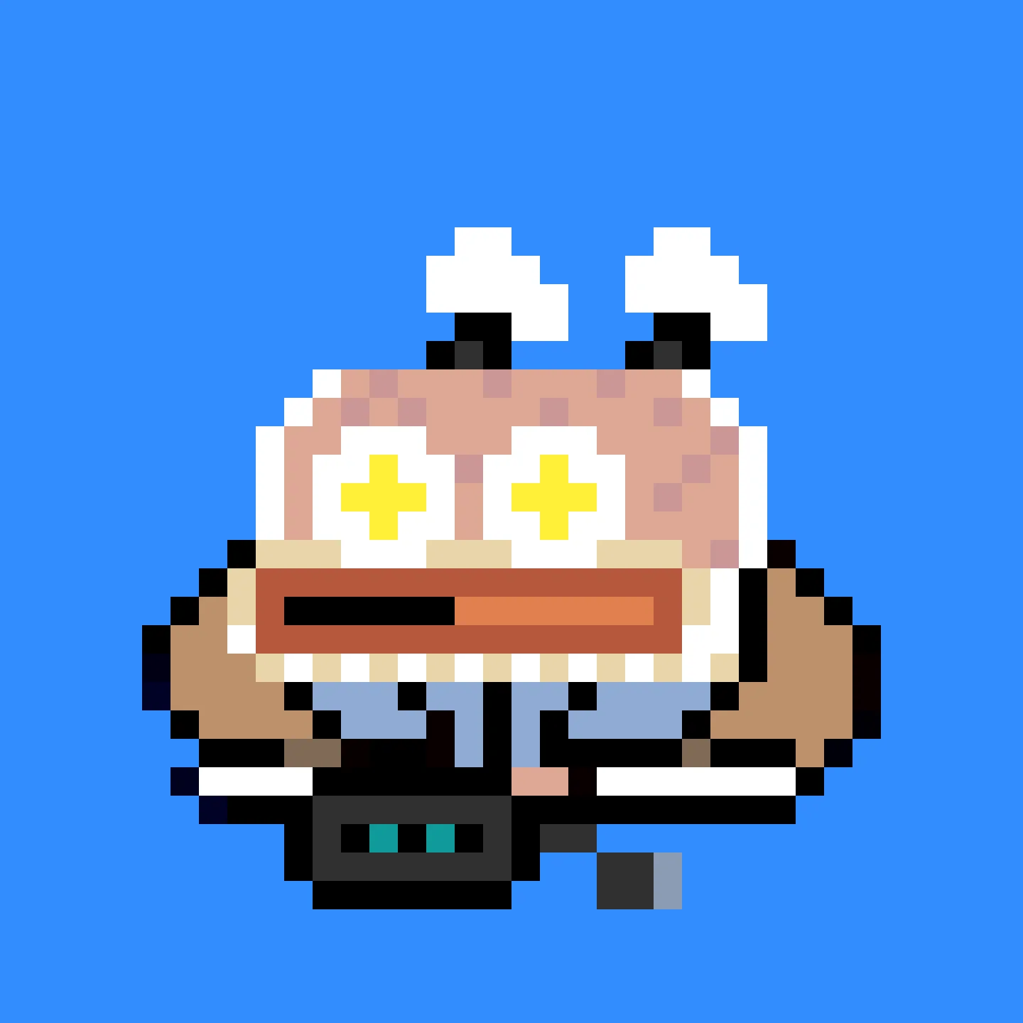 The Jims are a collection of 2048 small amphibious Jim Simons, trying to escape the tyrannical rule of the Evil Value Investor Gremplin. A FingerprintsDAO drop created by DAO member Gremplin, with a small bit of help from his friends. 

This project is in the public domain, CC0. Feel free to use Jims in any way you want.