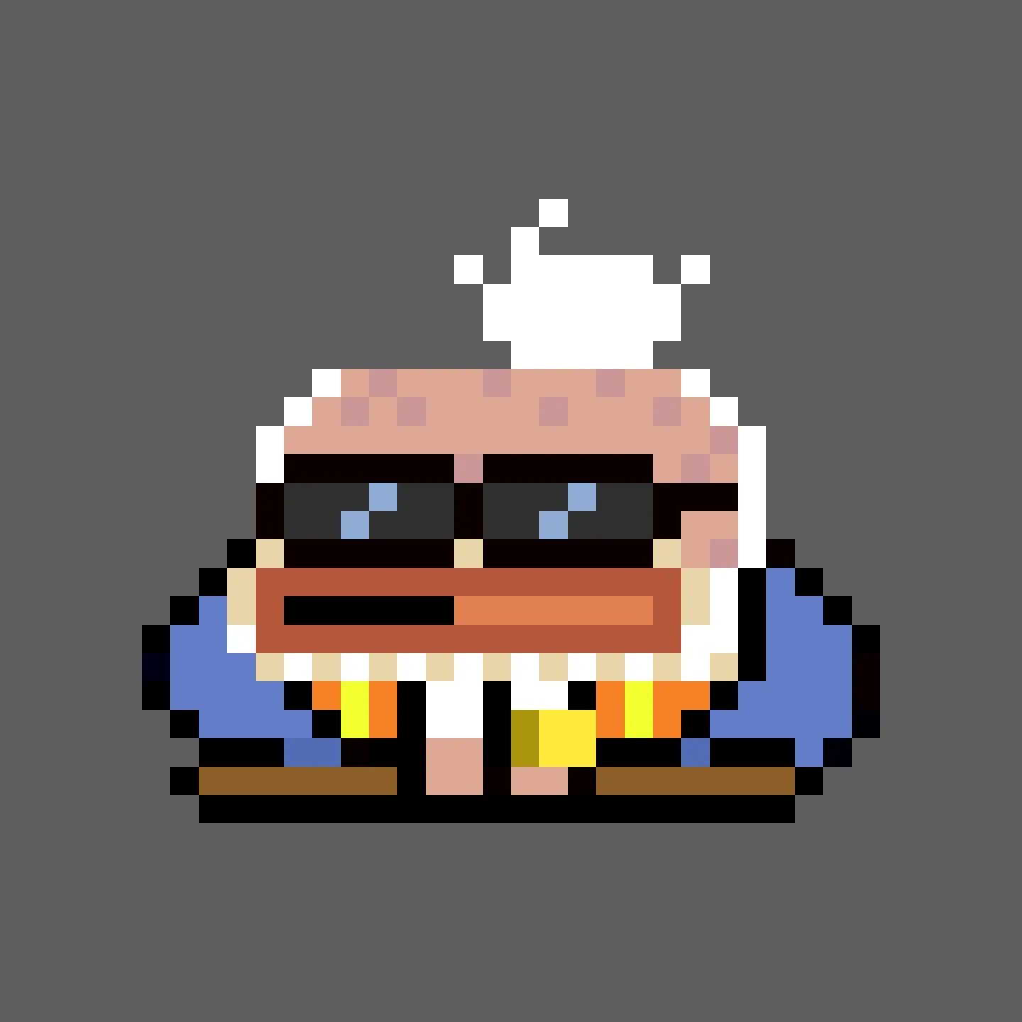 The Jims are a collection of 2048 small amphibious Jim Simons, trying to escape the tyrannical rule of the Evil Value Investor Gremplin. A FingerprintsDAO drop created by DAO member Gremplin, with a small bit of help from his friends. 

This project is in the public domain, CC0. Feel free to use Jims in any way you want.