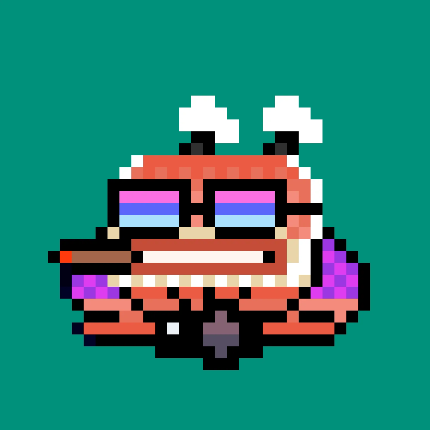 The Jims are a collection of 2048 small amphibious Jim Simons, trying to escape the tyrannical rule of the Evil Value Investor Gremplin. A FingerprintsDAO drop created by DAO member Gremplin, with a small bit of help from his friends. 

This project is in the public domain, CC0. Feel free to use Jims in any way you want.