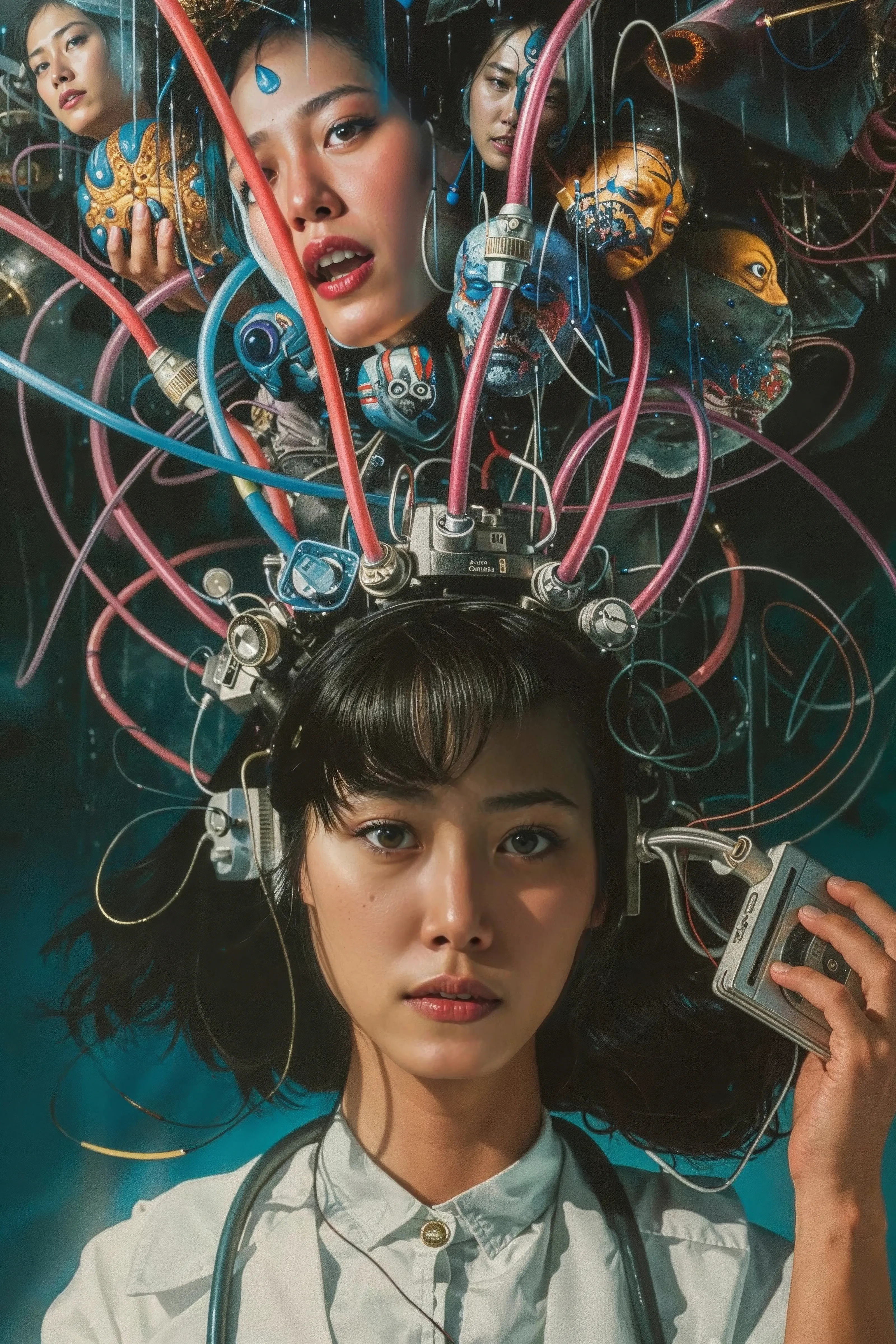 COGNITIVE CHAOS: WIRED REALITIES by Emi Kusano is a self-portrait created with AI that provokes thoughts about a future where AI and human thought processes might merge. 

The aesthetic is reminiscent of the cover of a 1970s Japanese occult magazine. It is both, fantastical and slightly eerie. 

Kusano explores the complex dynamics between technology and humanity, order and chaos, and the internal and external worlds.

Edition 6 / Open Edition

Verisart Certified: https://verisart.com/works/d3ca702a-f251-4ef1-b130-98be693b4cc8