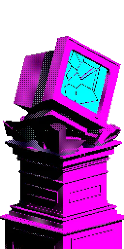 CGA Display, pedestal
128x256px, 4 color PNG, stored on-chain